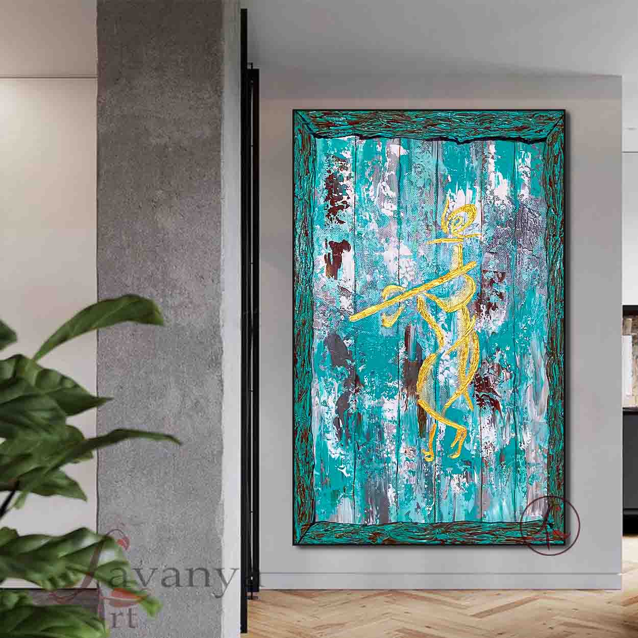 Krishna Painting | Indian Decor Hindu God Canvas Art