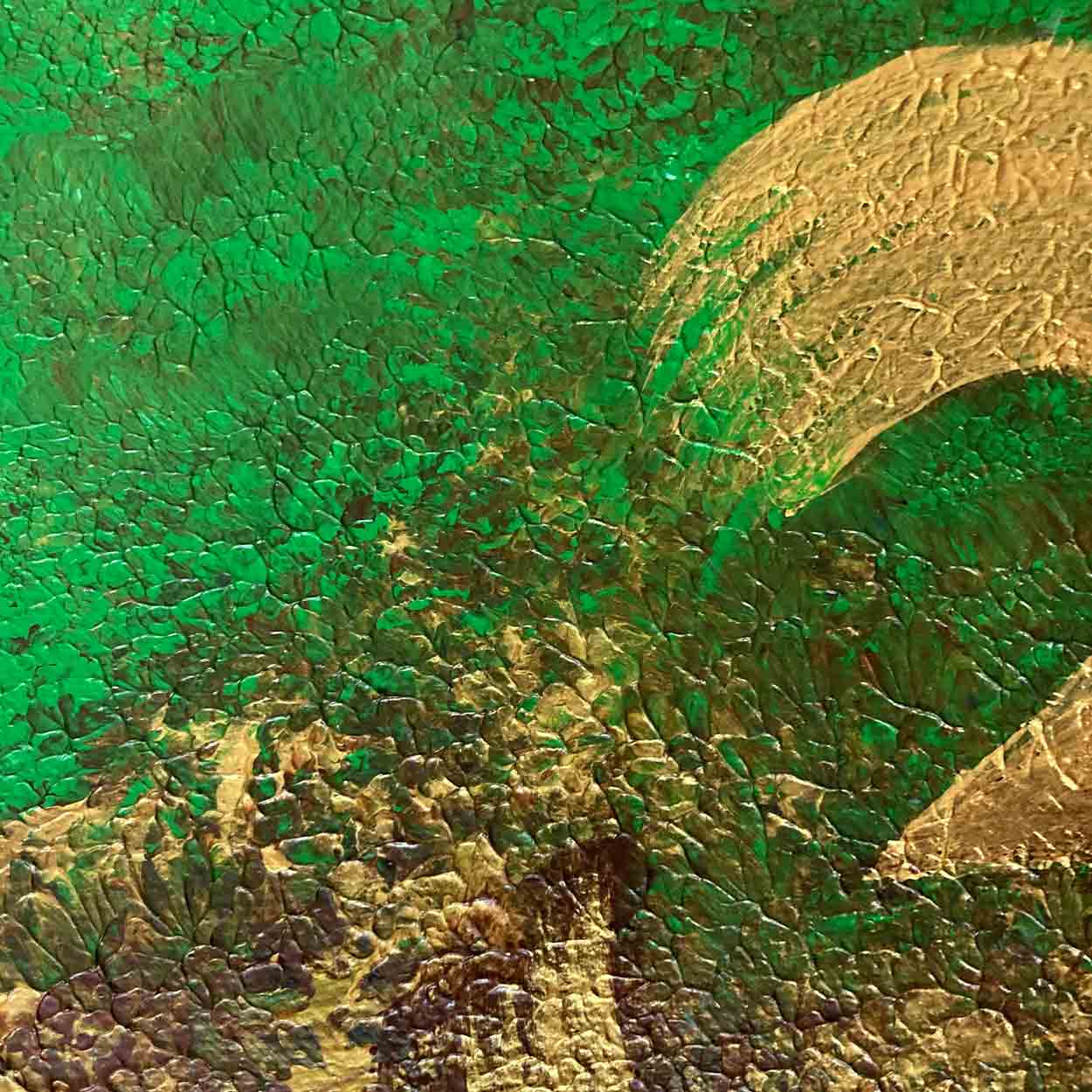 Handmade Om Painting | Abstract Textured Indian Art