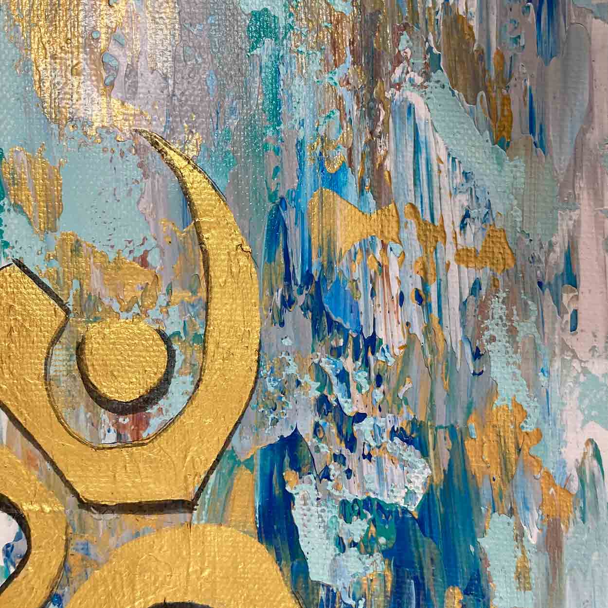 Om Textured Canvas Art | Modern Indian Spiritual Decor
