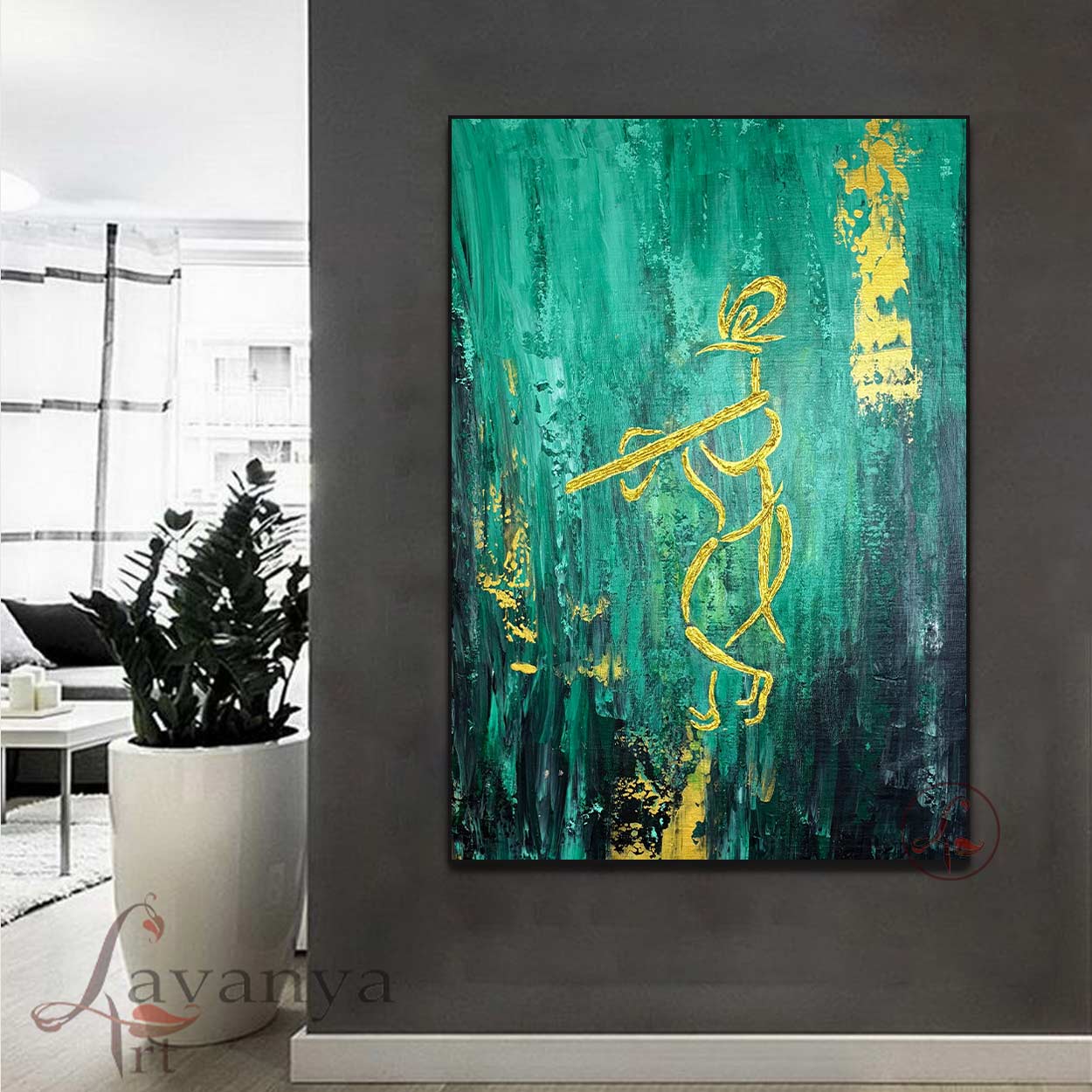 Radha Krishna Painting | Hindu God Indian Wall Art