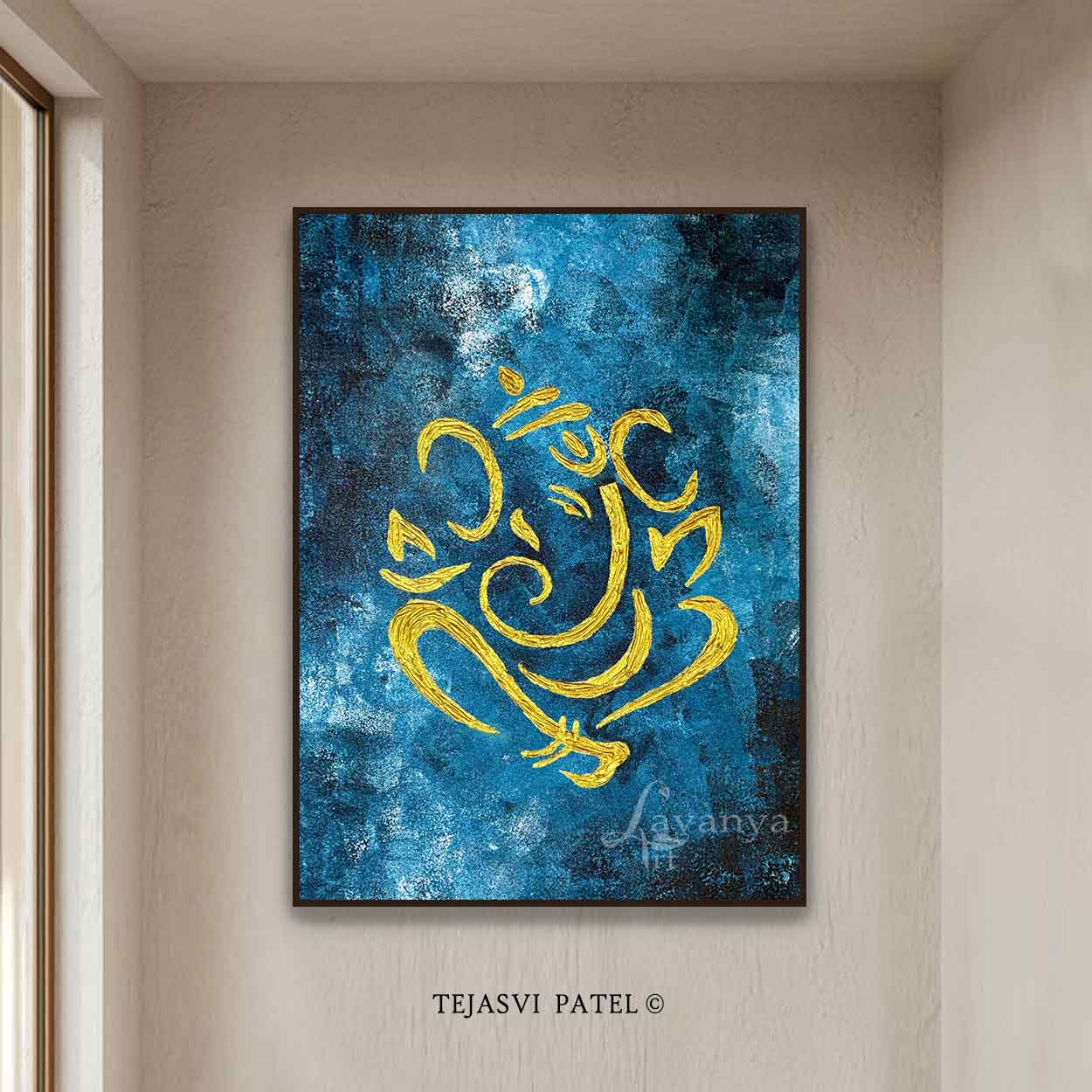 Abstract Ganesha Painting | Modern Indian Wall Art