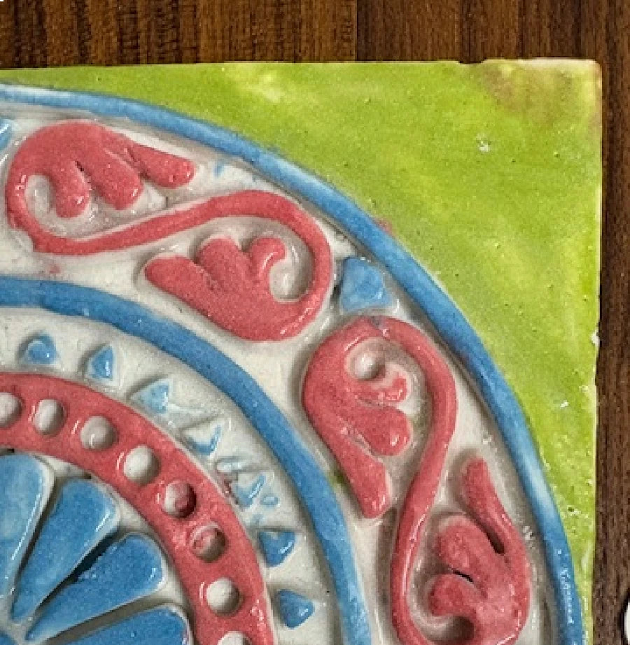 Ceramic Wall Hanging | Handmade Tile Frame Rustic Art Decor