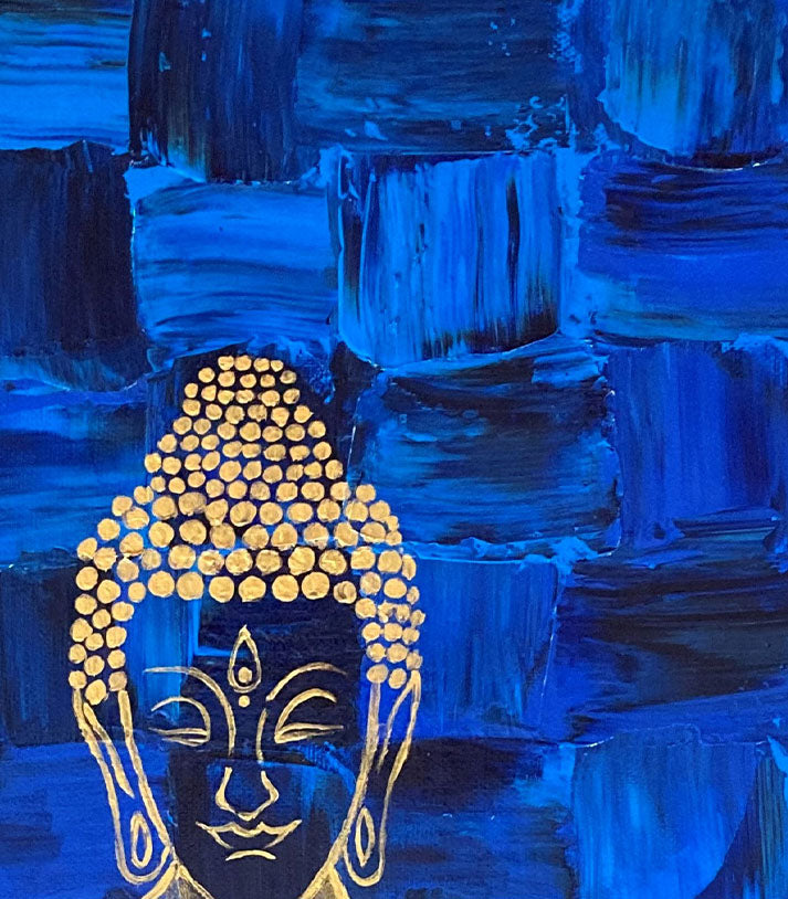 Buddha Canvas Painting | Textured Spiritual Wall Art