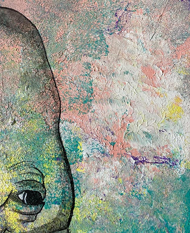 Elephant Wall Decor | Handmade Animal Canvas Art