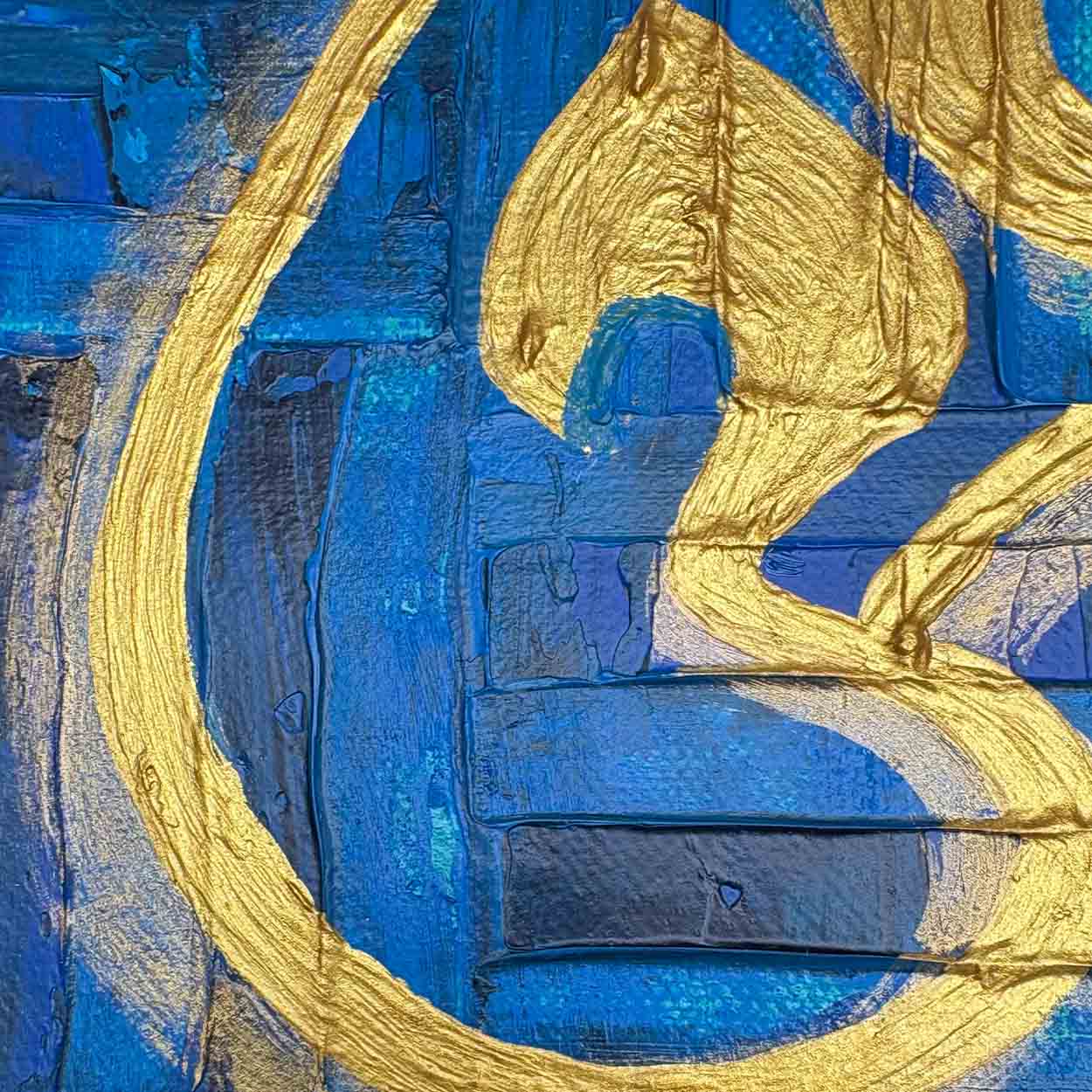 Modern Om Wall Art | Abstract Textured Indian Canvas