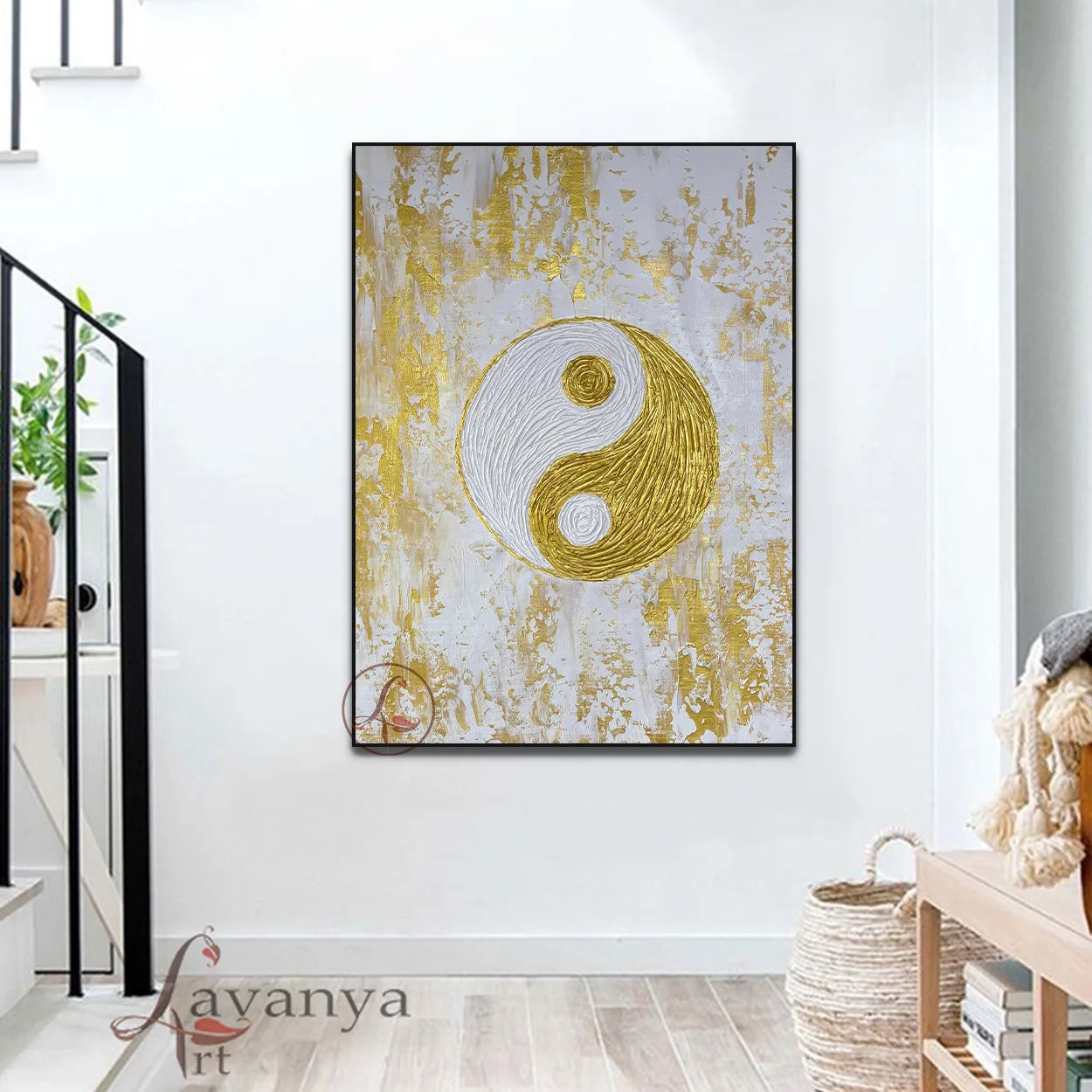 Yin Yang Symbol Painting | Abstract Spiritual Wall Art