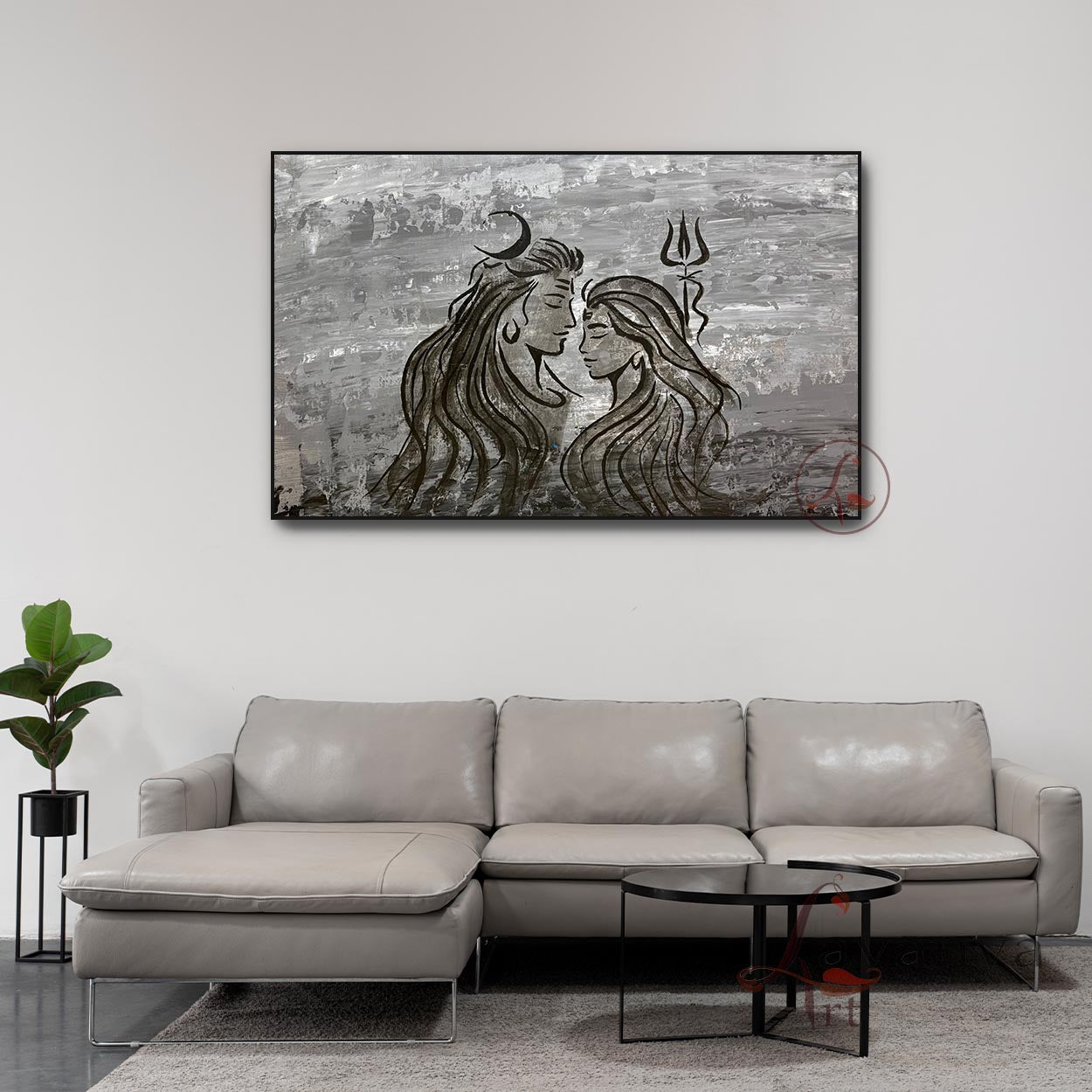 Contemporary Shiva Painting | Modern Indian Abstract Canvas Art