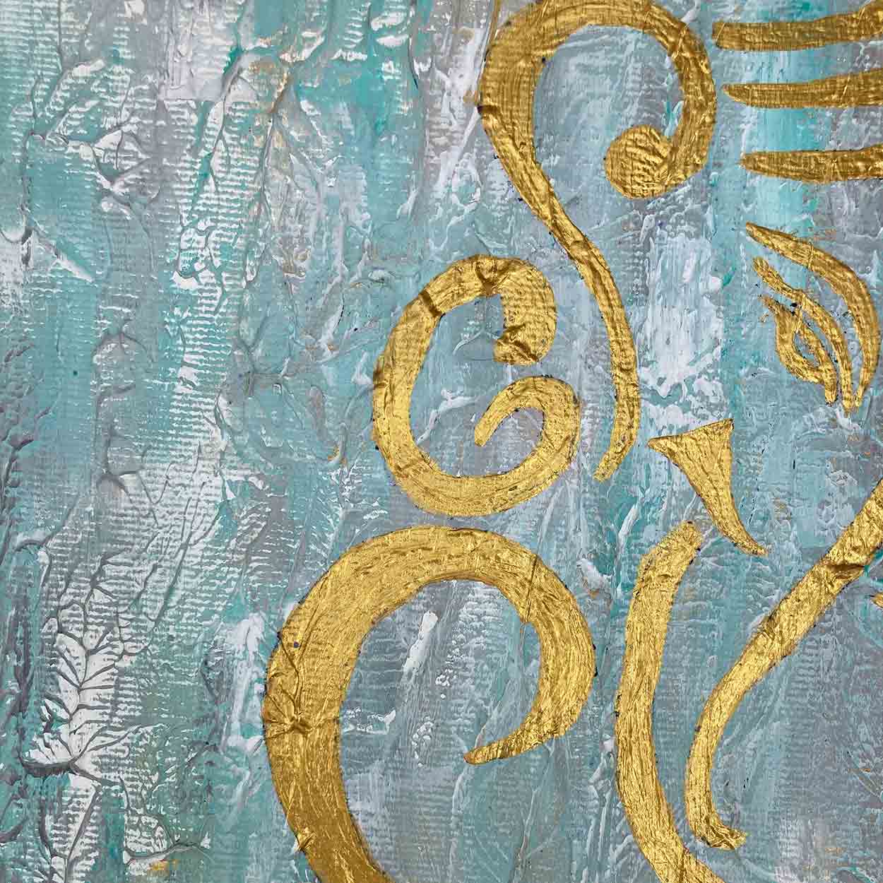 Textured Ganesha Painting | Handmade Indian Spiritual Art