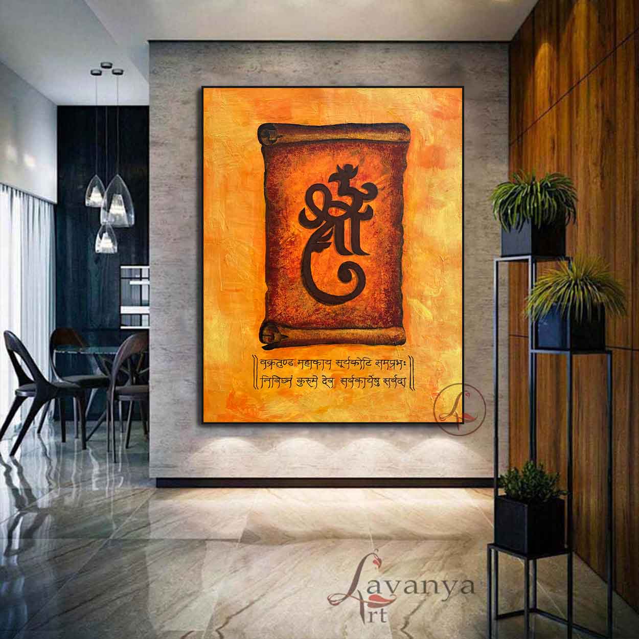 Abstract Ganesha Painting | Indian Modern Wall Art