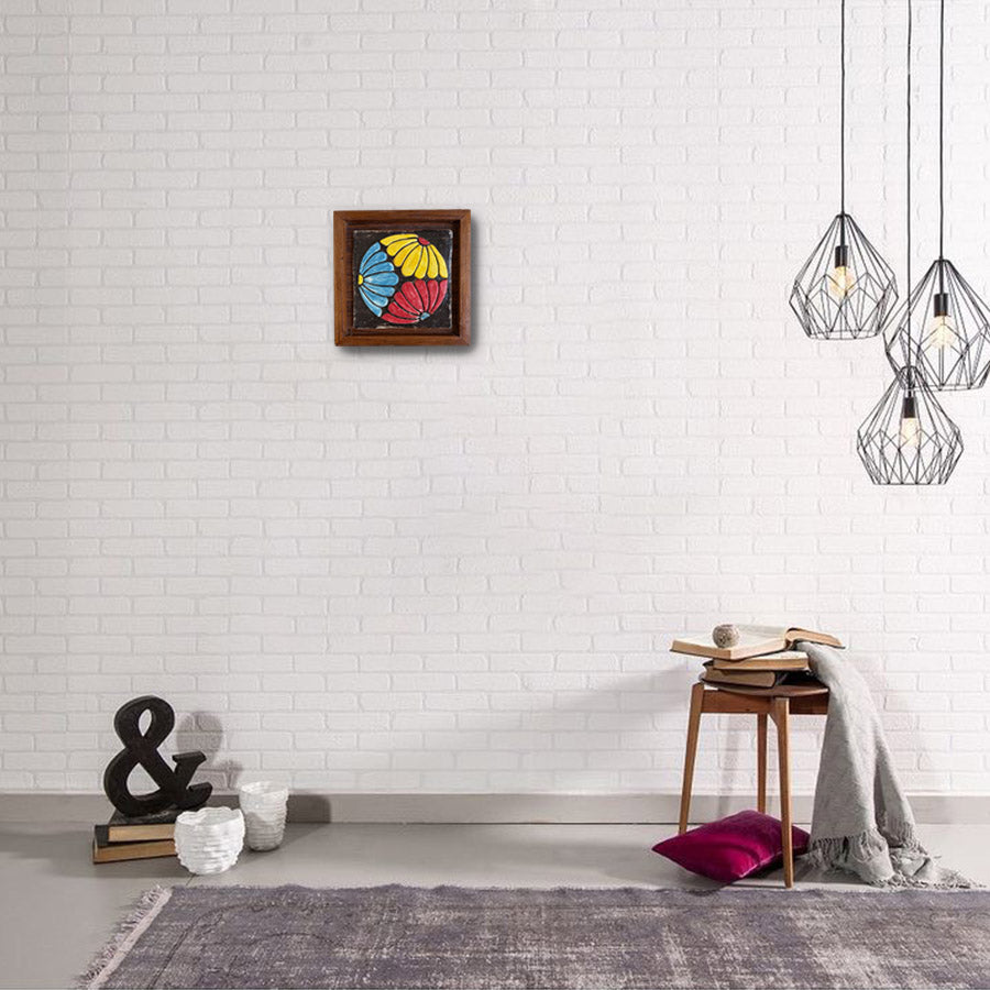 Ceramic Wall Sculpture | Handmade Tile Frame Farmhouse Decor