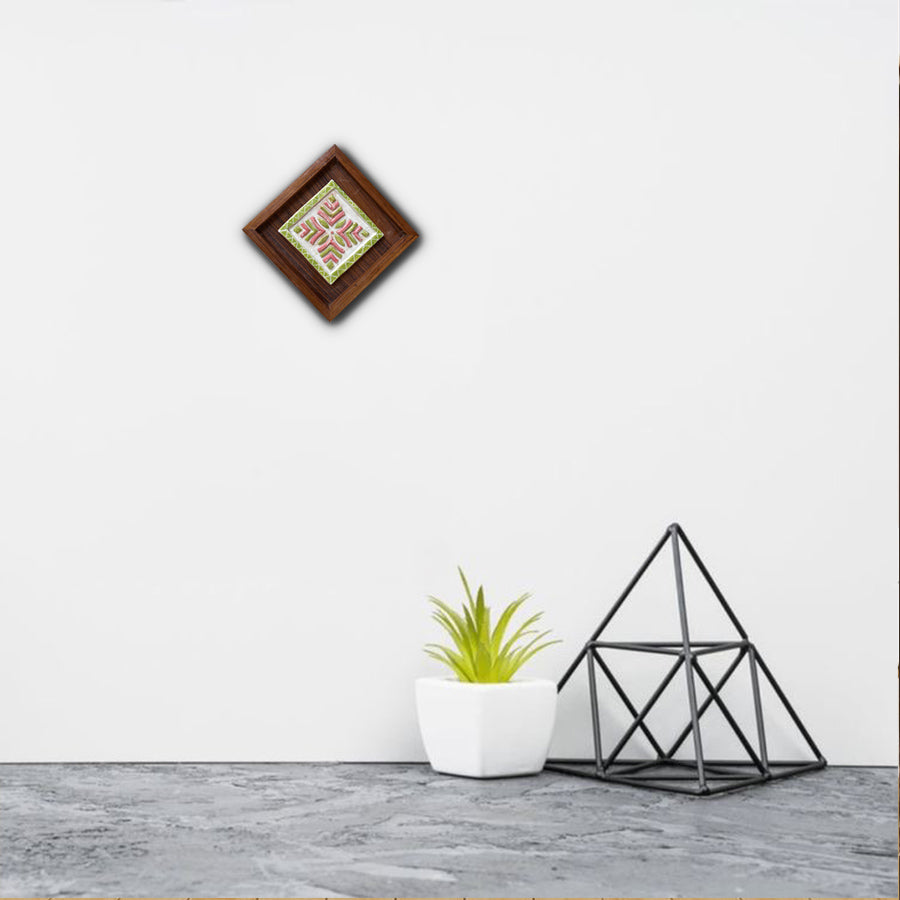 Handmade Ceramic Wall Sculpture | Rustic Tile Frame Wall Art