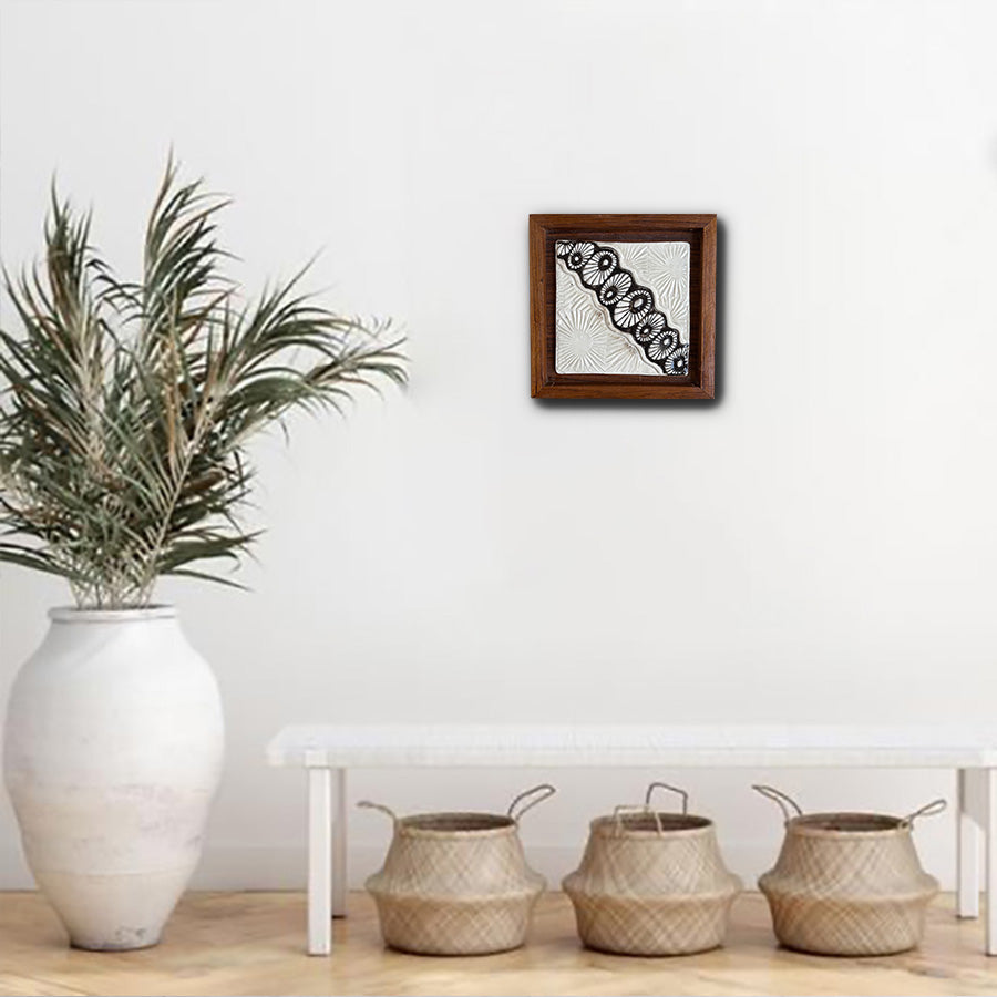 Handmade Ceramic Tile Wall Art | Boho Decor Wall Hanging