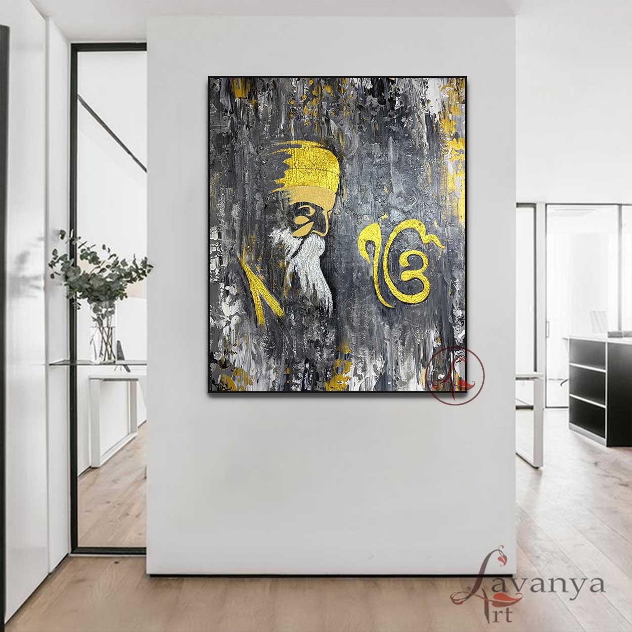 Abstract Guru Nanak Art | Sikh Spiritual Wall Decor