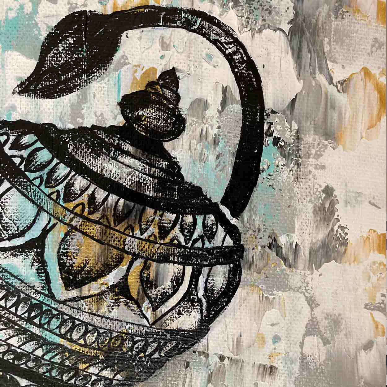 Abstract Hanuman Painting | Modern Indian Hindu Wall Art