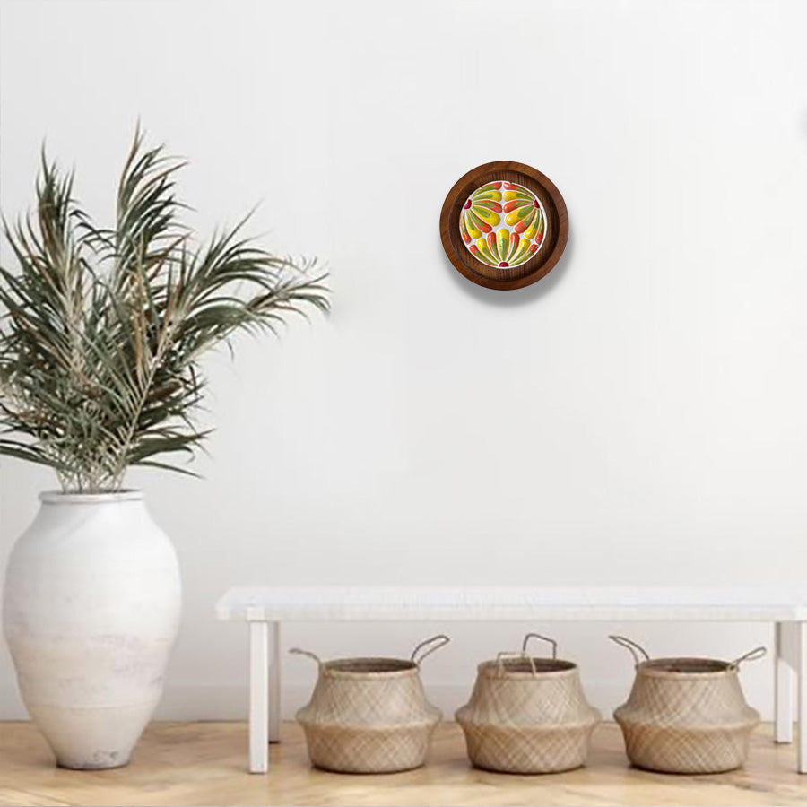 Ceramic Wall Hanging | Handmade Tile Framed Boho Wall Art