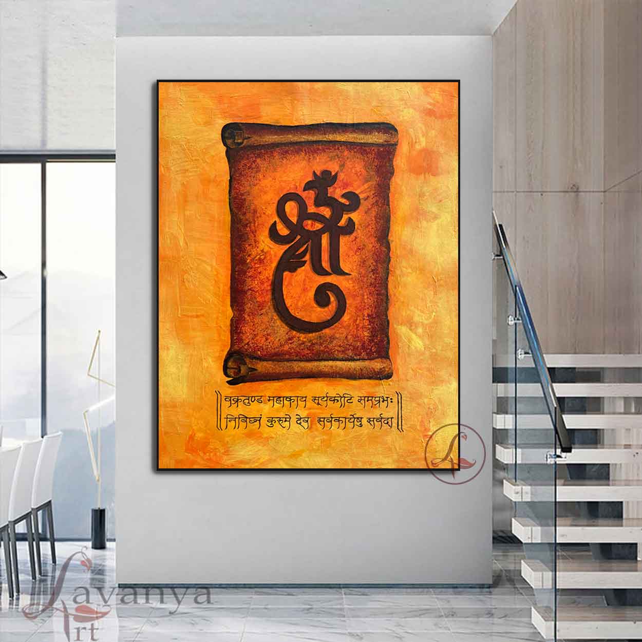 Abstract Ganesha Painting | Indian Modern Wall Art