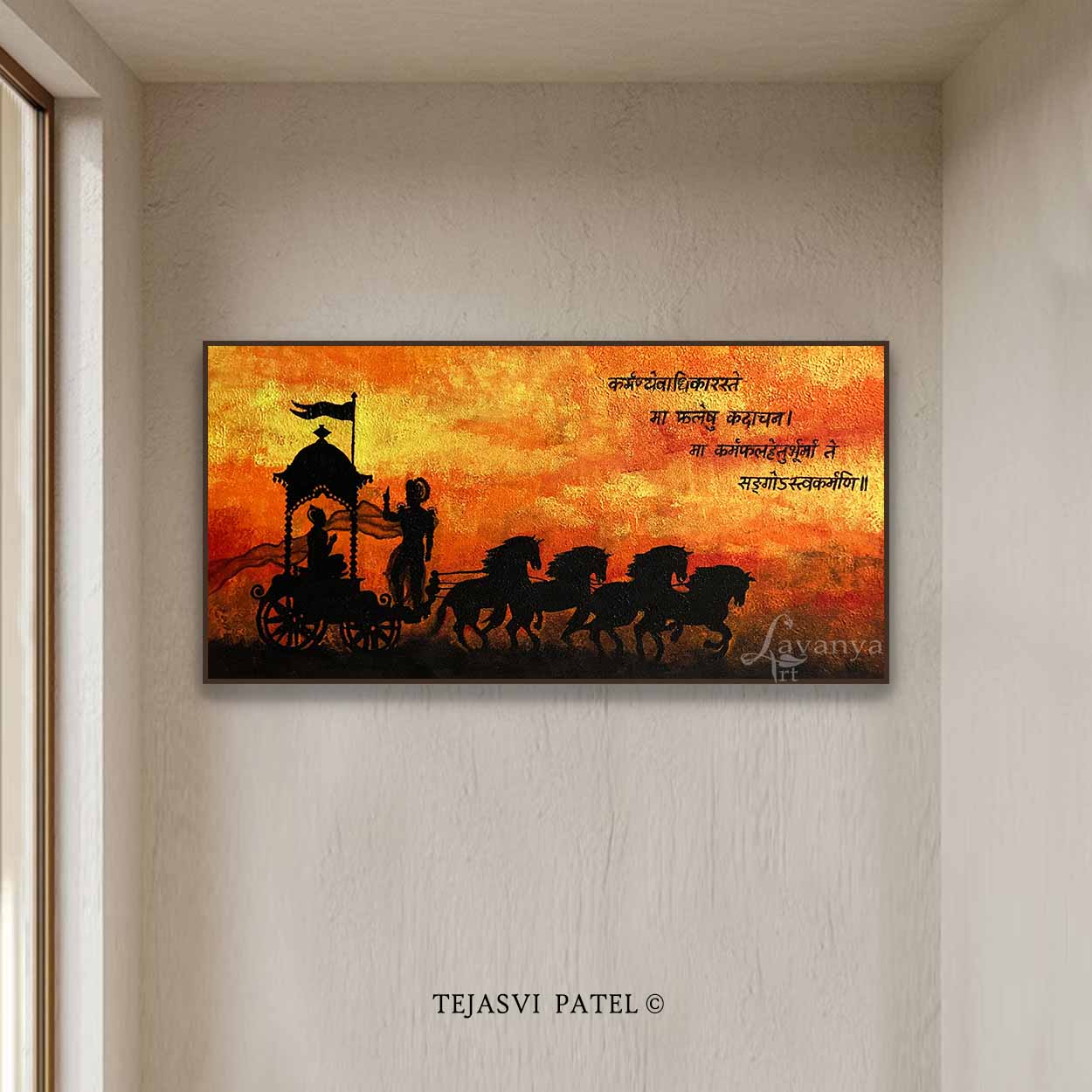 Luxury handmade Krishna painting designed for modern homes and premium interiors.