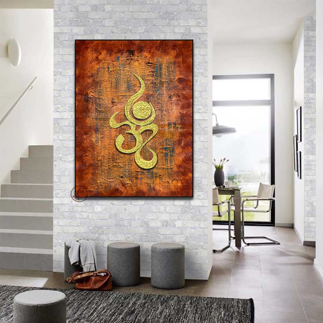 Meditation Om wall art designed to bring harmony and positive energy into your space.