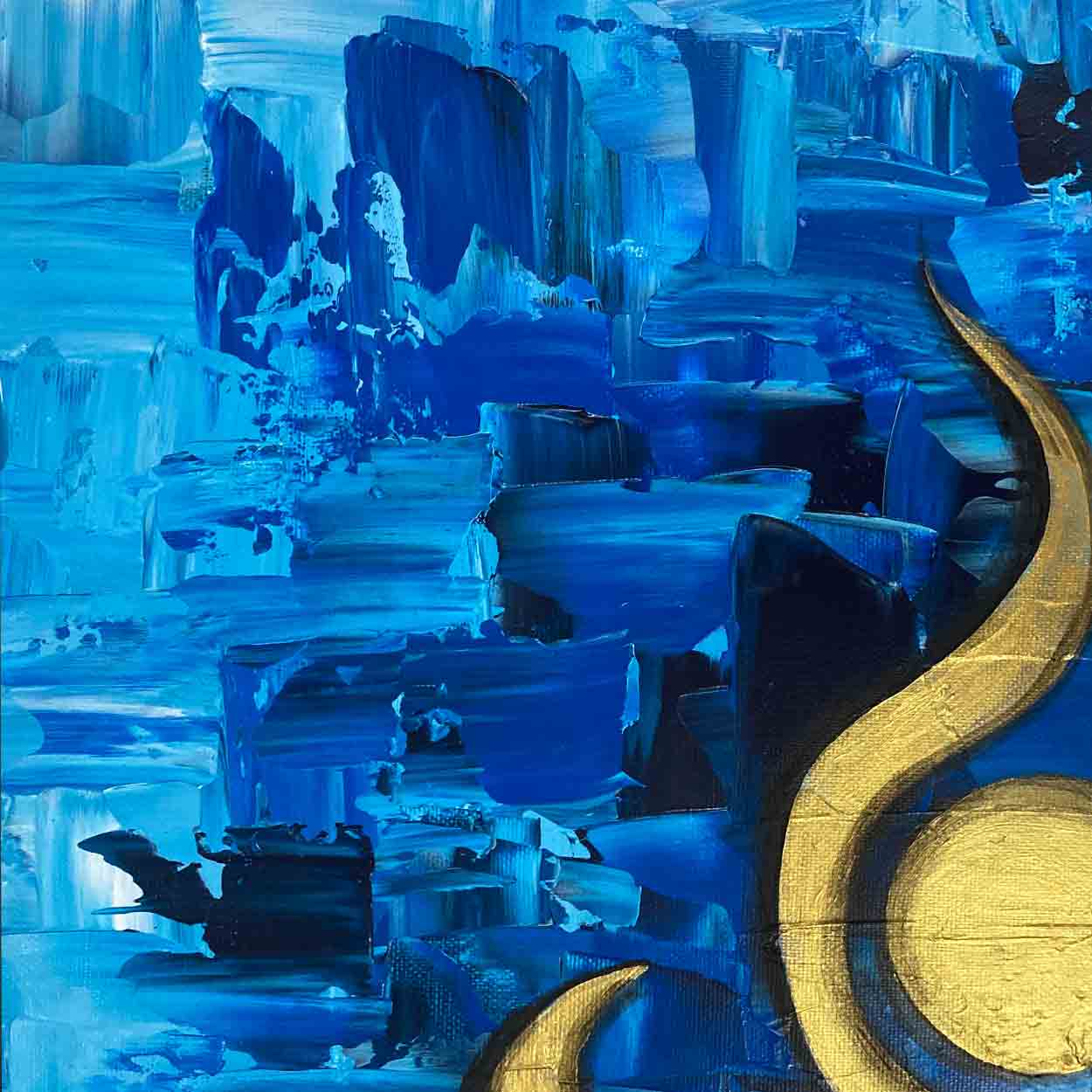 Abstract Om Wall Art | Handmade Indian Textured Canvas