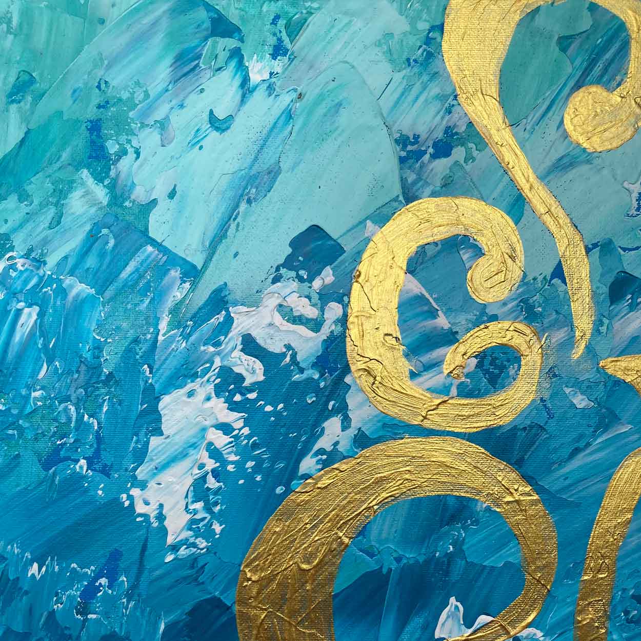 Handmade Ganesha Painting | Abstract Indian Canvas Art
