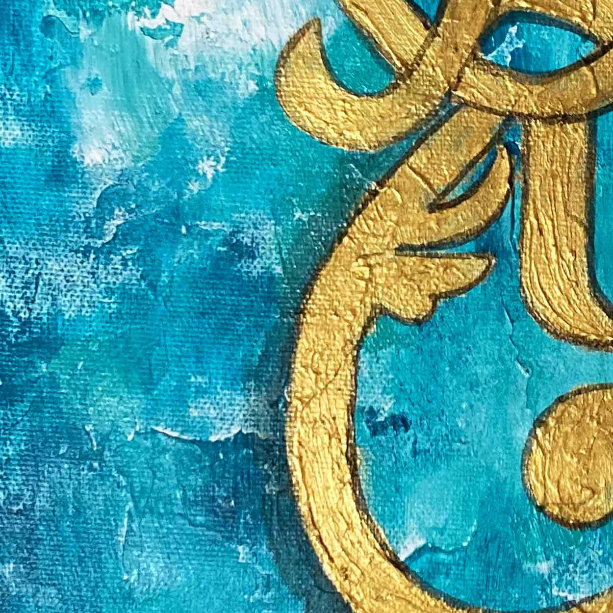 Premium handcrafted Ganesha painting featuring modern Indian art and luxurious textures.