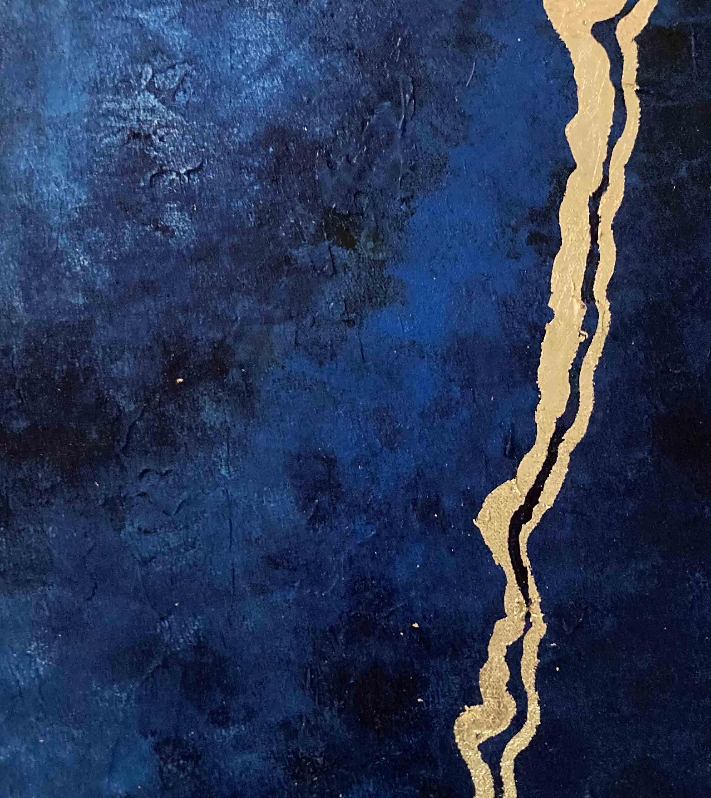 Textured Gold Leaf Painting | Modern Canvas Art