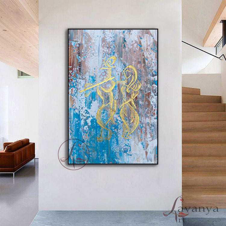 Radha Krishna Canvas Art | Indian Spiritual Decor