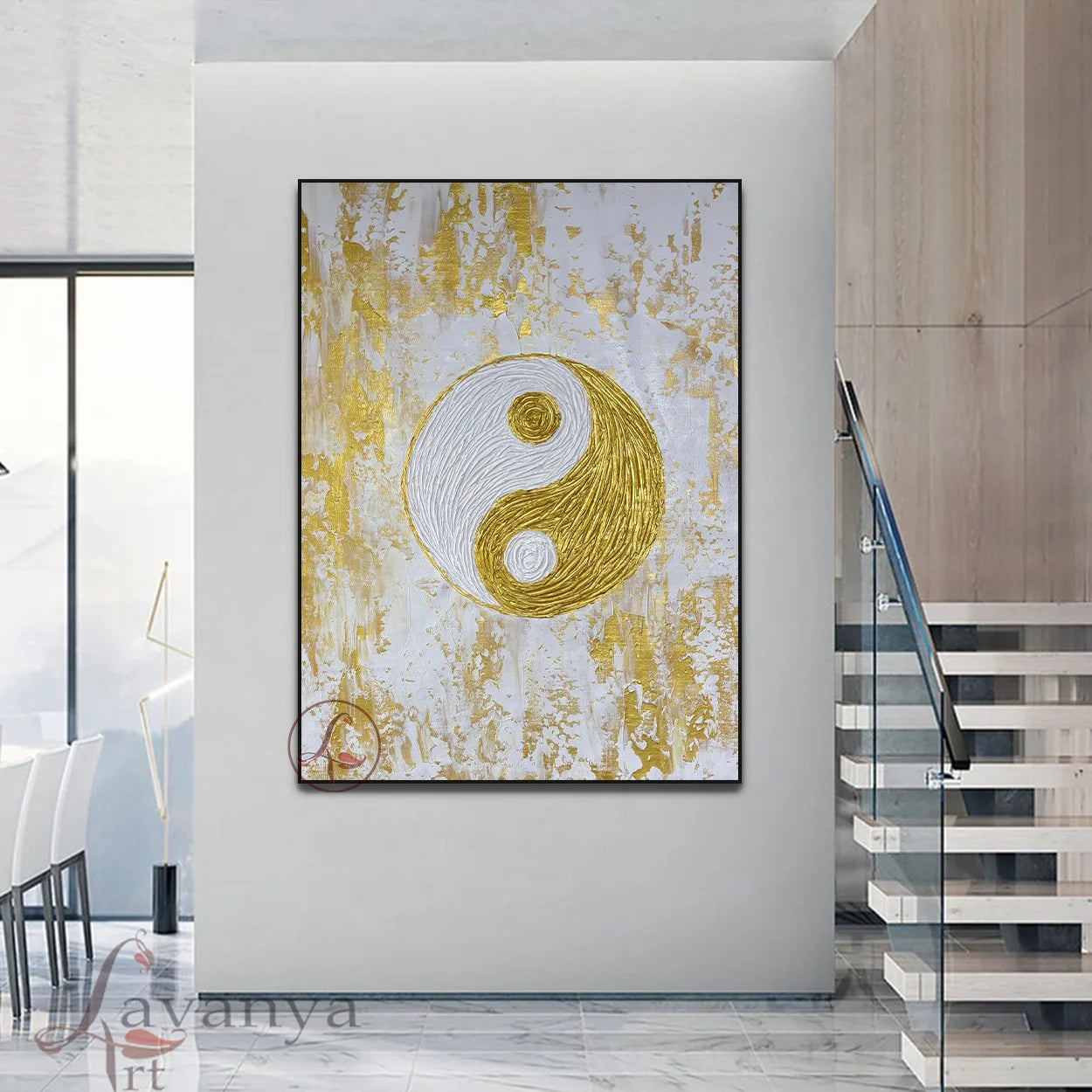 Yin Yang Symbol Painting | Abstract Spiritual Wall Art