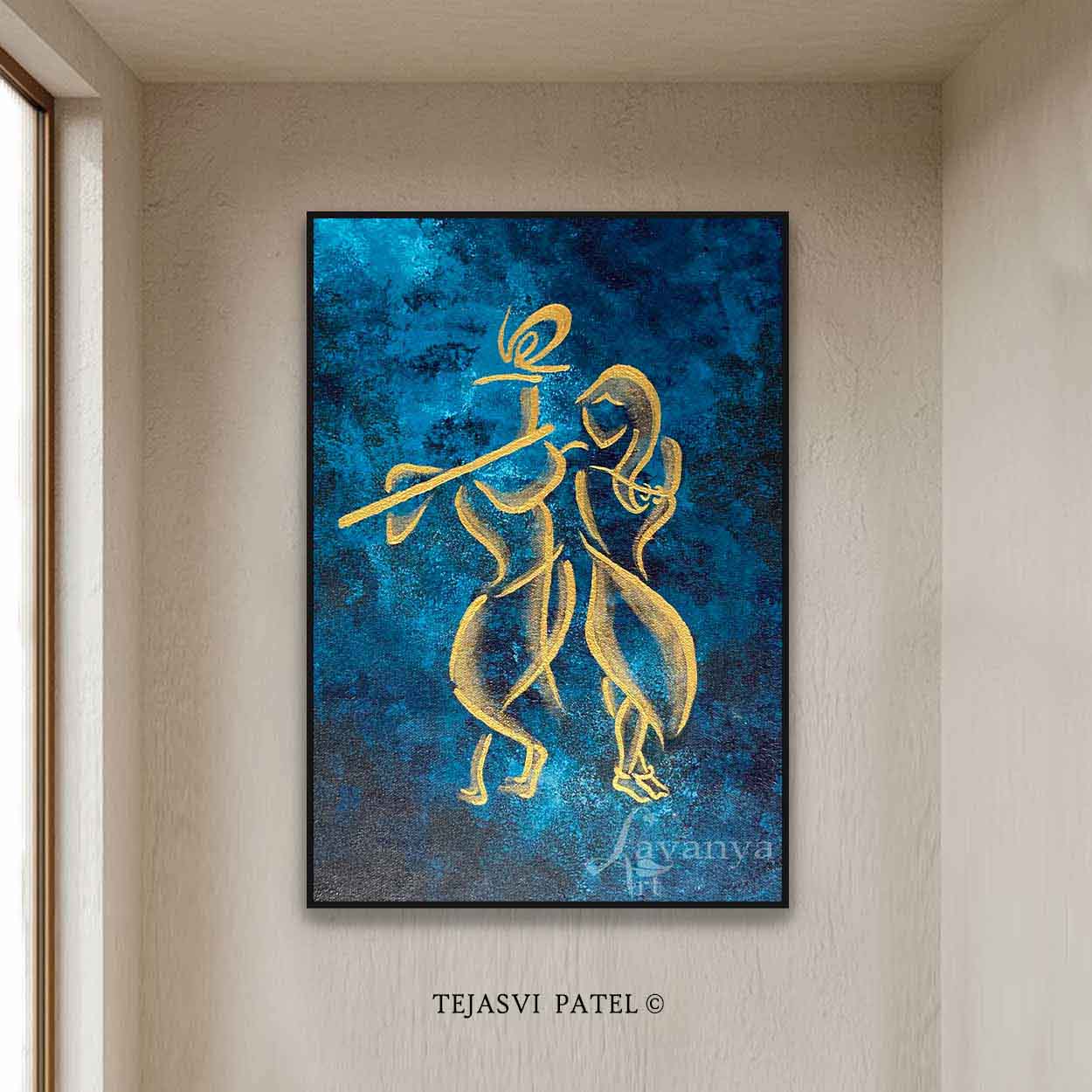 Krishna Wall Decor | Contemporary Indian Painting