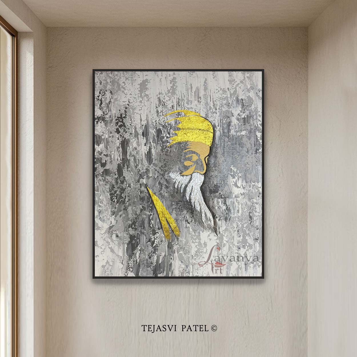 Abstract Guru Nanak Painting | Sikh Decor Art