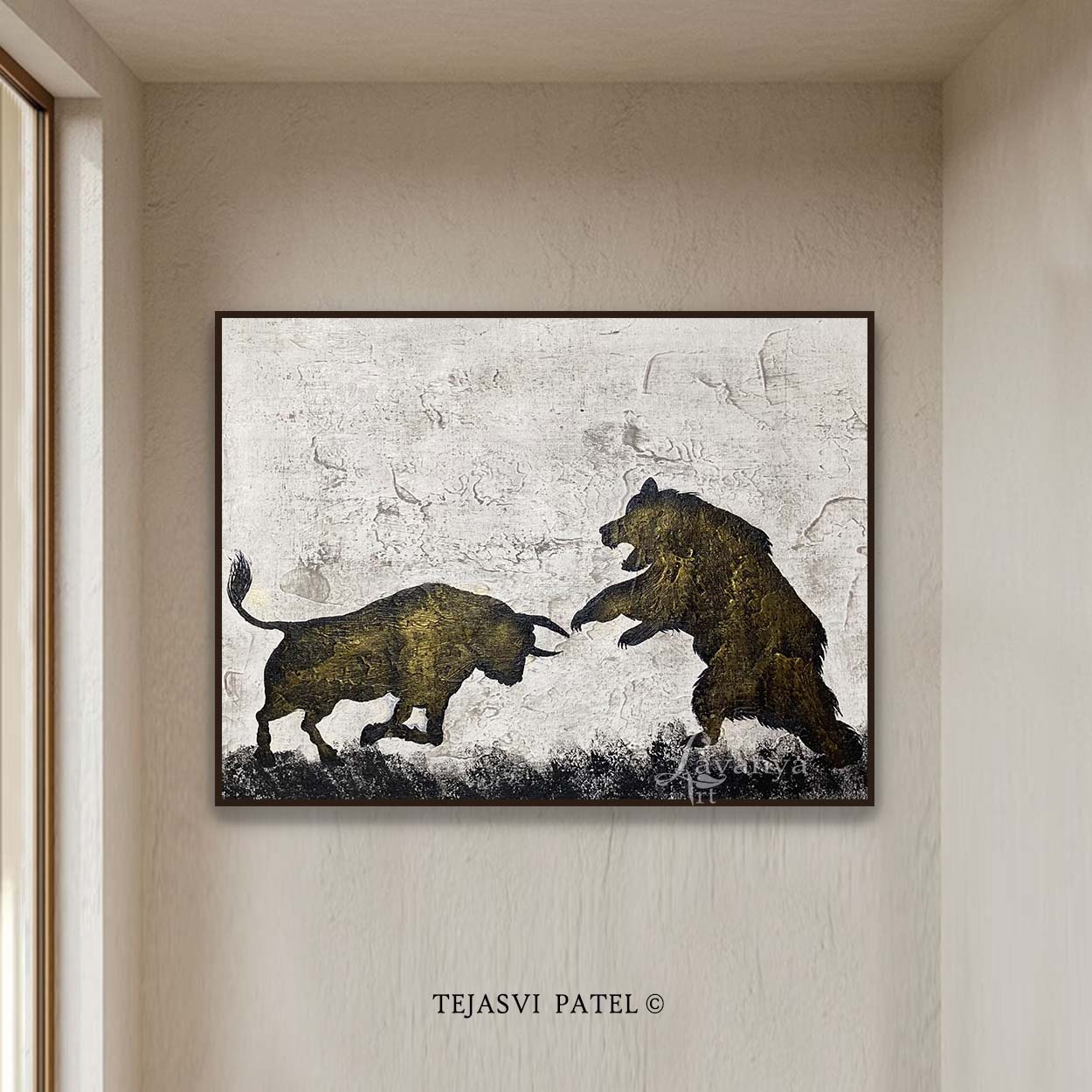 Black and White Abstract Art | Modern Canvas Painting