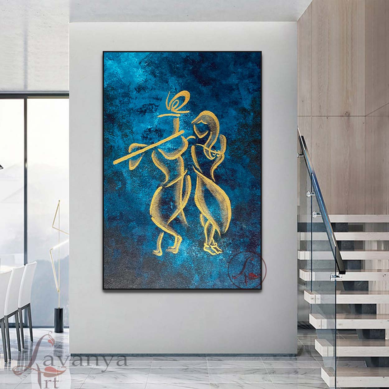 Krishna Wall Decor | Contemporary Indian Painting