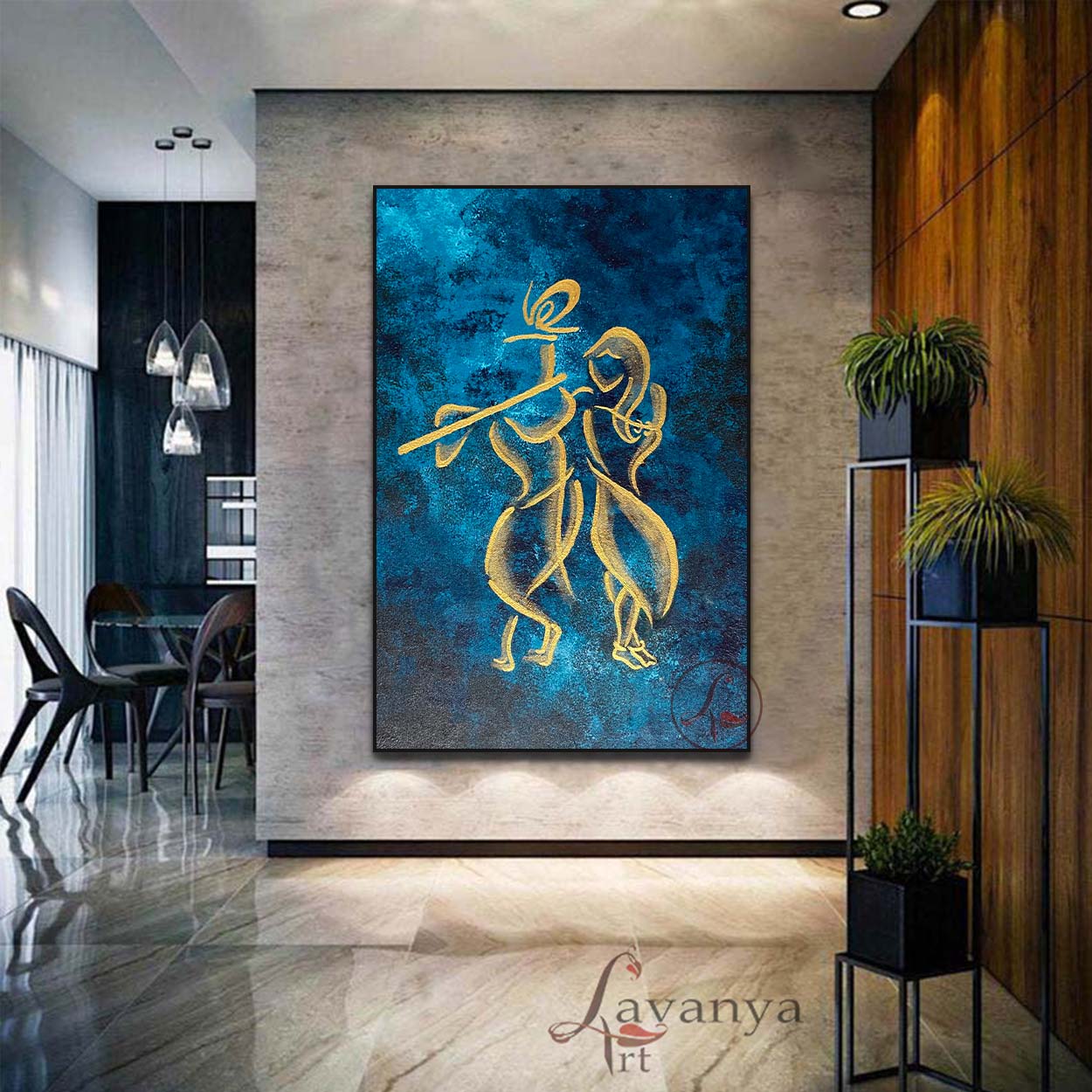 Krishna Wall Decor | Contemporary Indian Painting