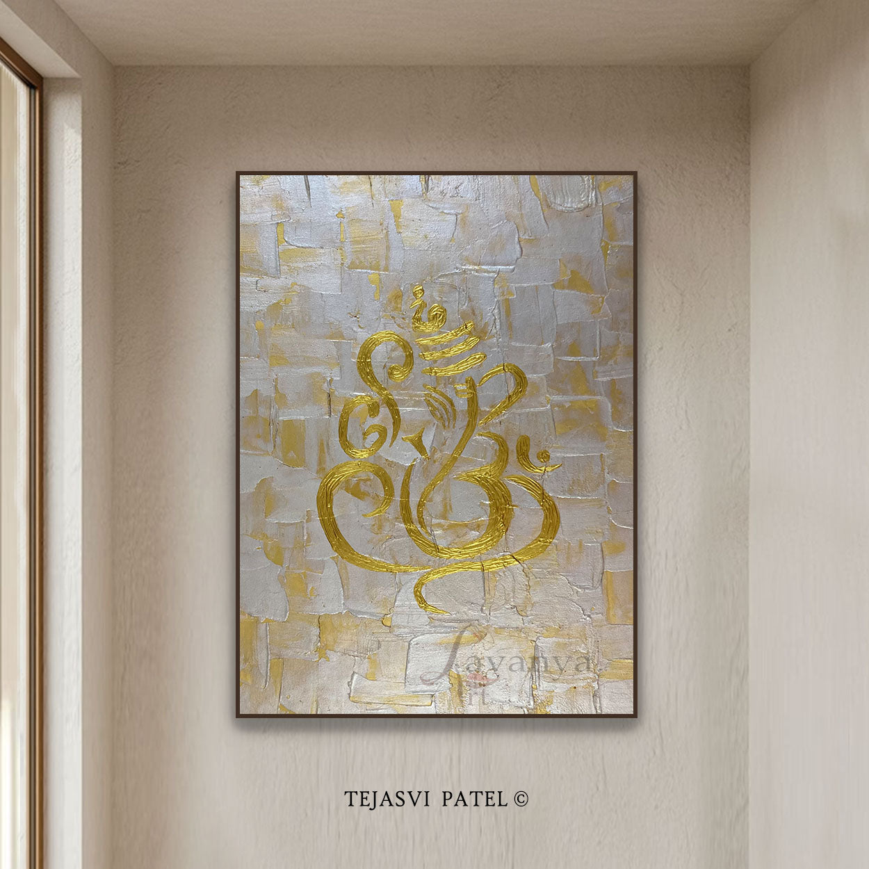 Ganapati Painting | Minimalist Abstract Indian Wall Art