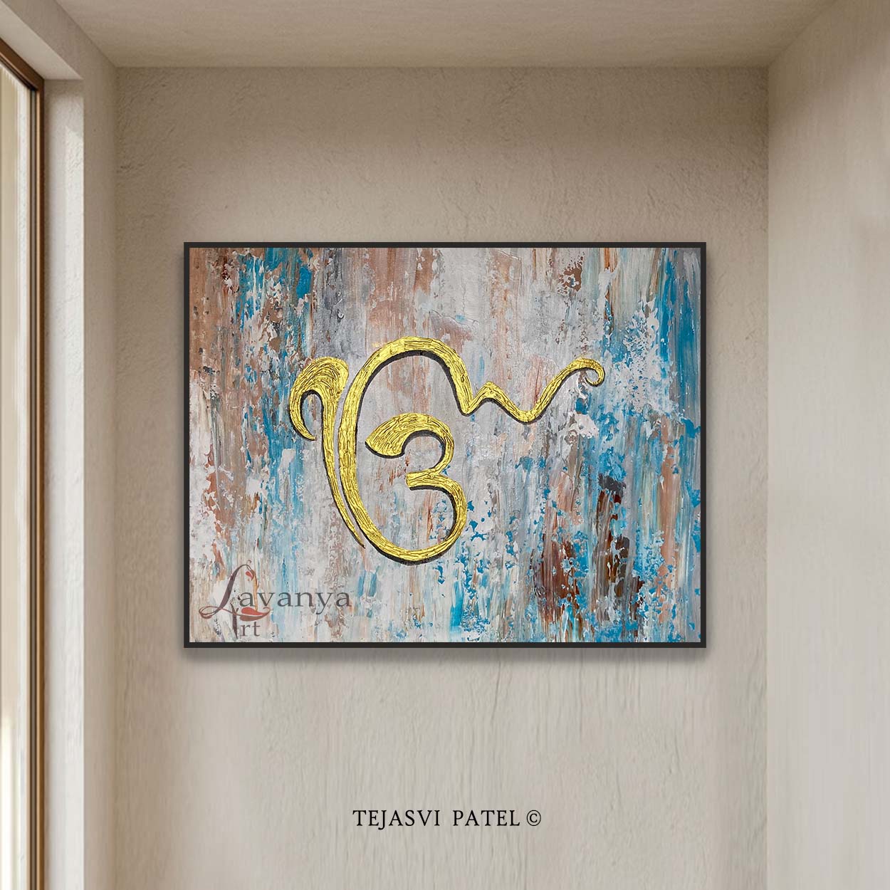 Sikh Spiritual Art | Ek Onkar Abstract Canvas