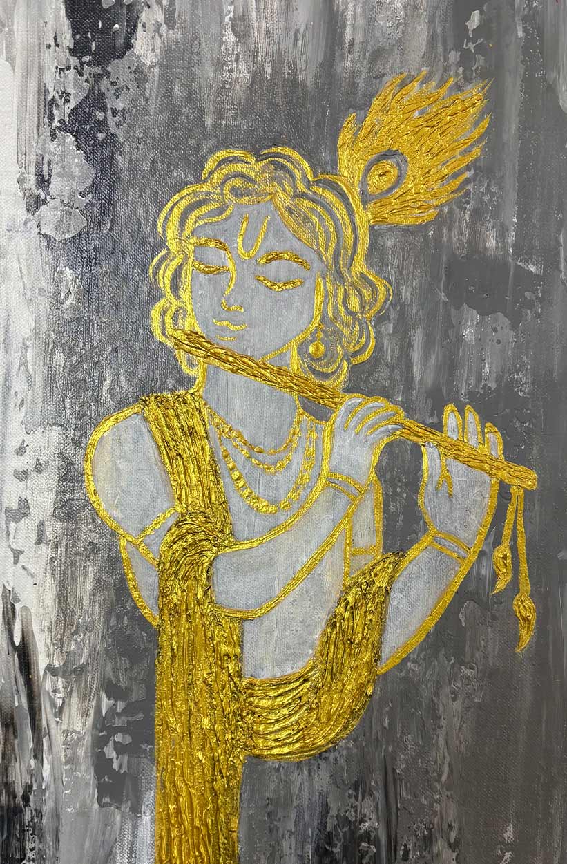 Radha Krishna Canvas Art | Contemporary Indian Decor
