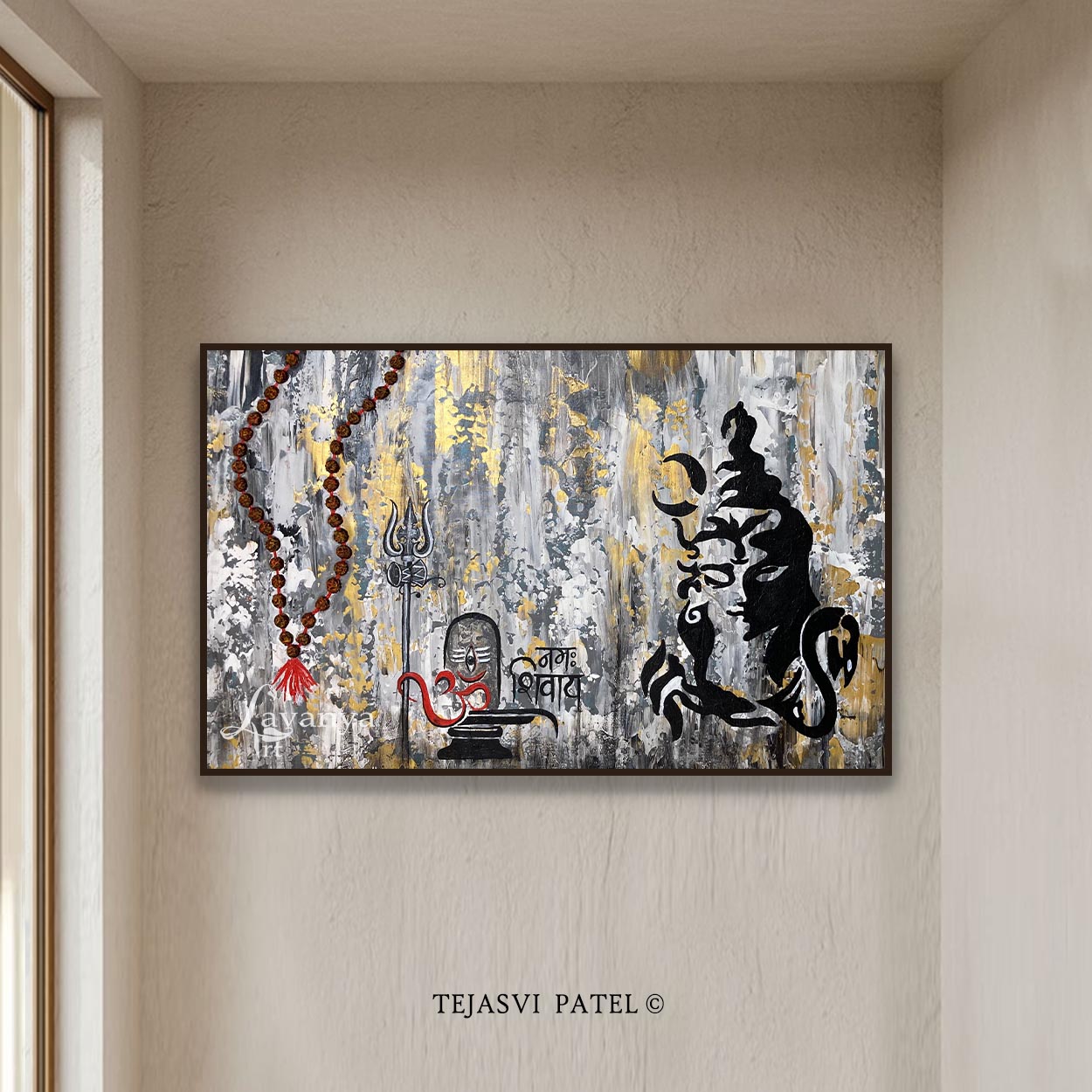 Modern Shiva Canvas Art | Contemporary Indian Spiritual Wall Decor