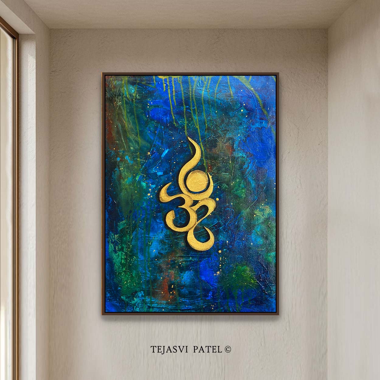 Om Canvas Painting | Abstract Indian Textured Wall Art