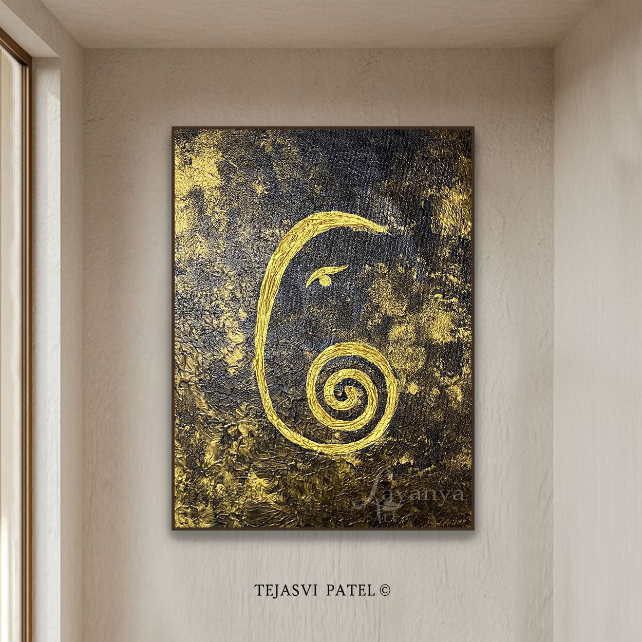 Minimalist Ganesha Painting | Modern Indian Wall Art