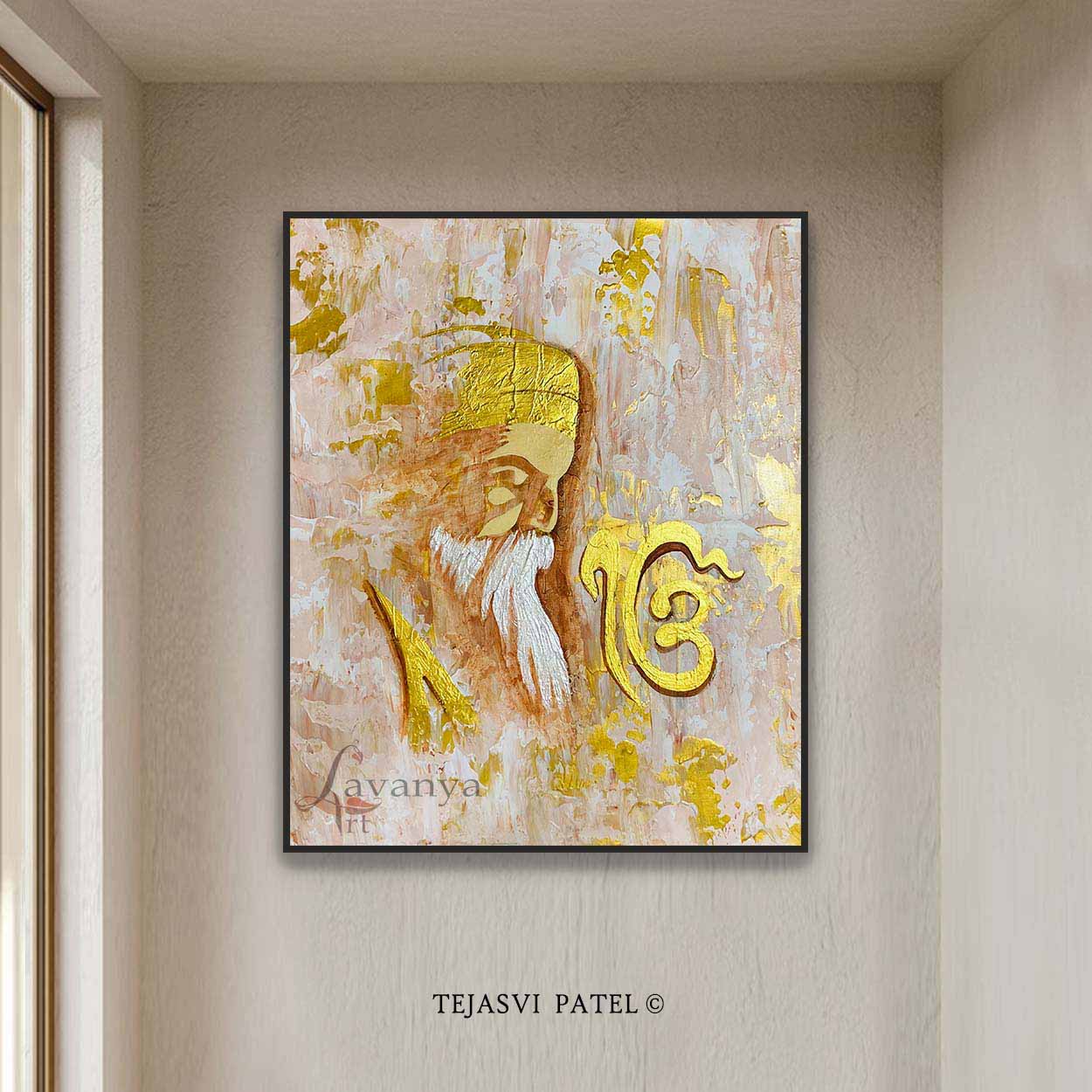 Abstract Guru Nanak Painting | Sikh Decor Art