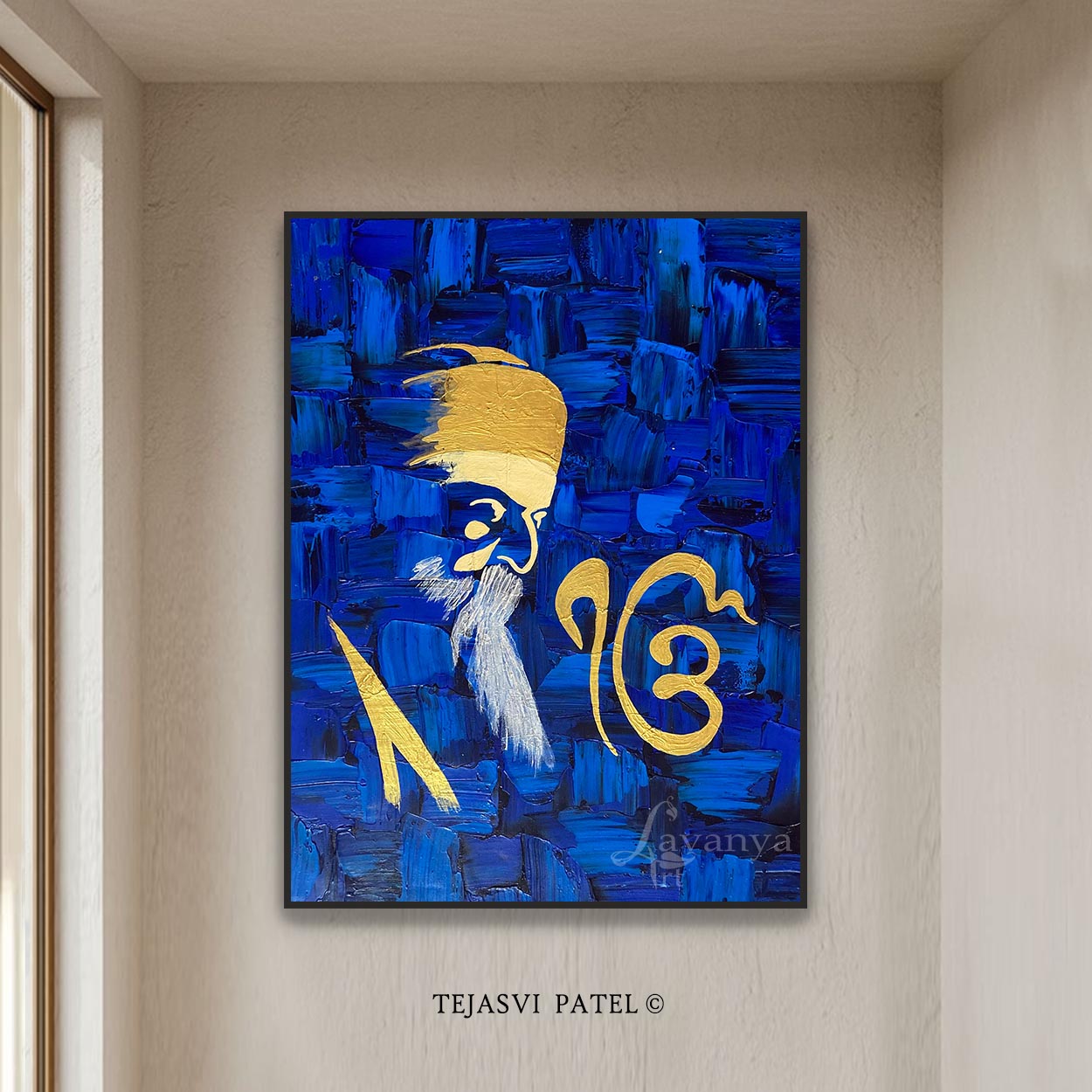 Abstract Guru Nanak Painting | Sikh Decor Art