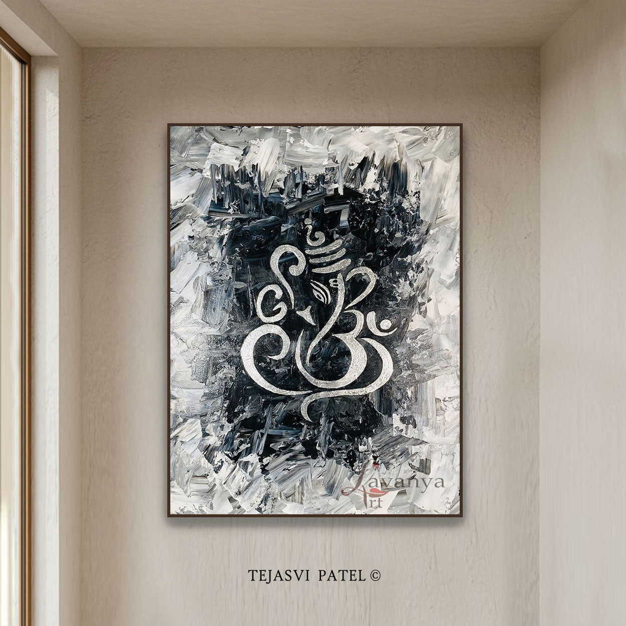 Abstract Ganesha Painting | Indian Modern Wall Art