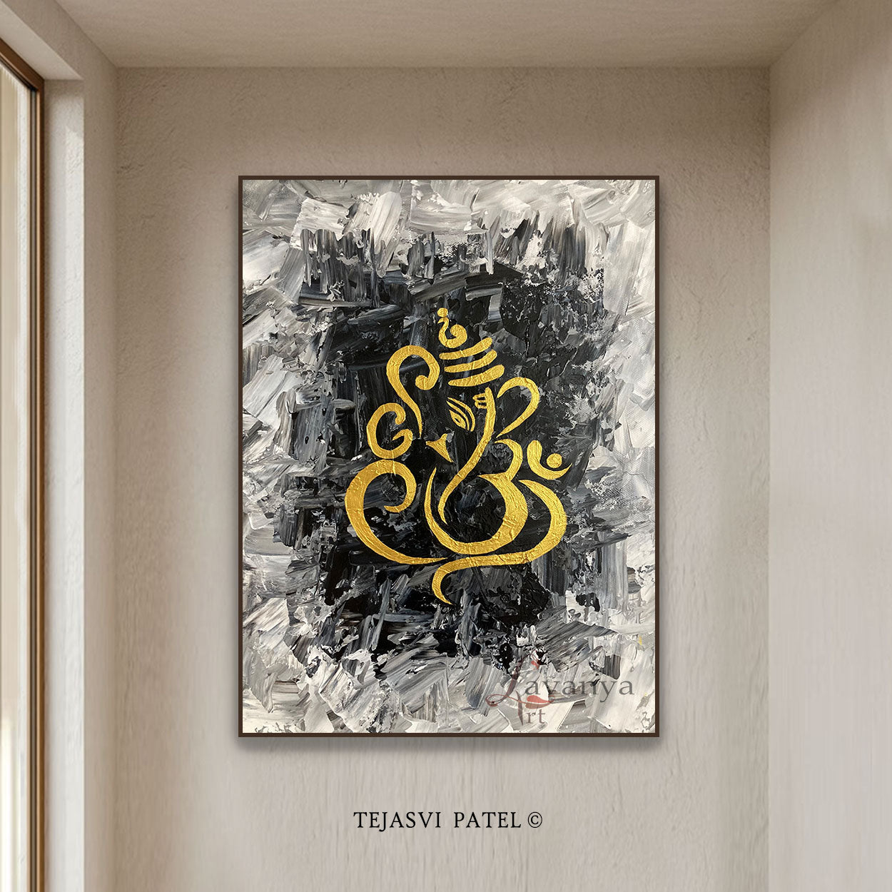 Abstract Ganesha Painting | Indian Modern Wall Art
