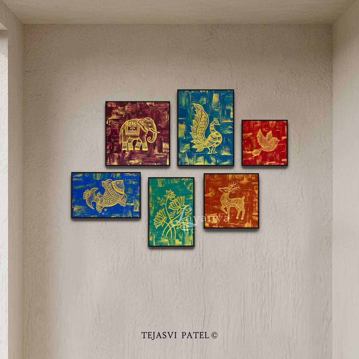Modern Madhubani Painting Set | Contemporary Indian Art