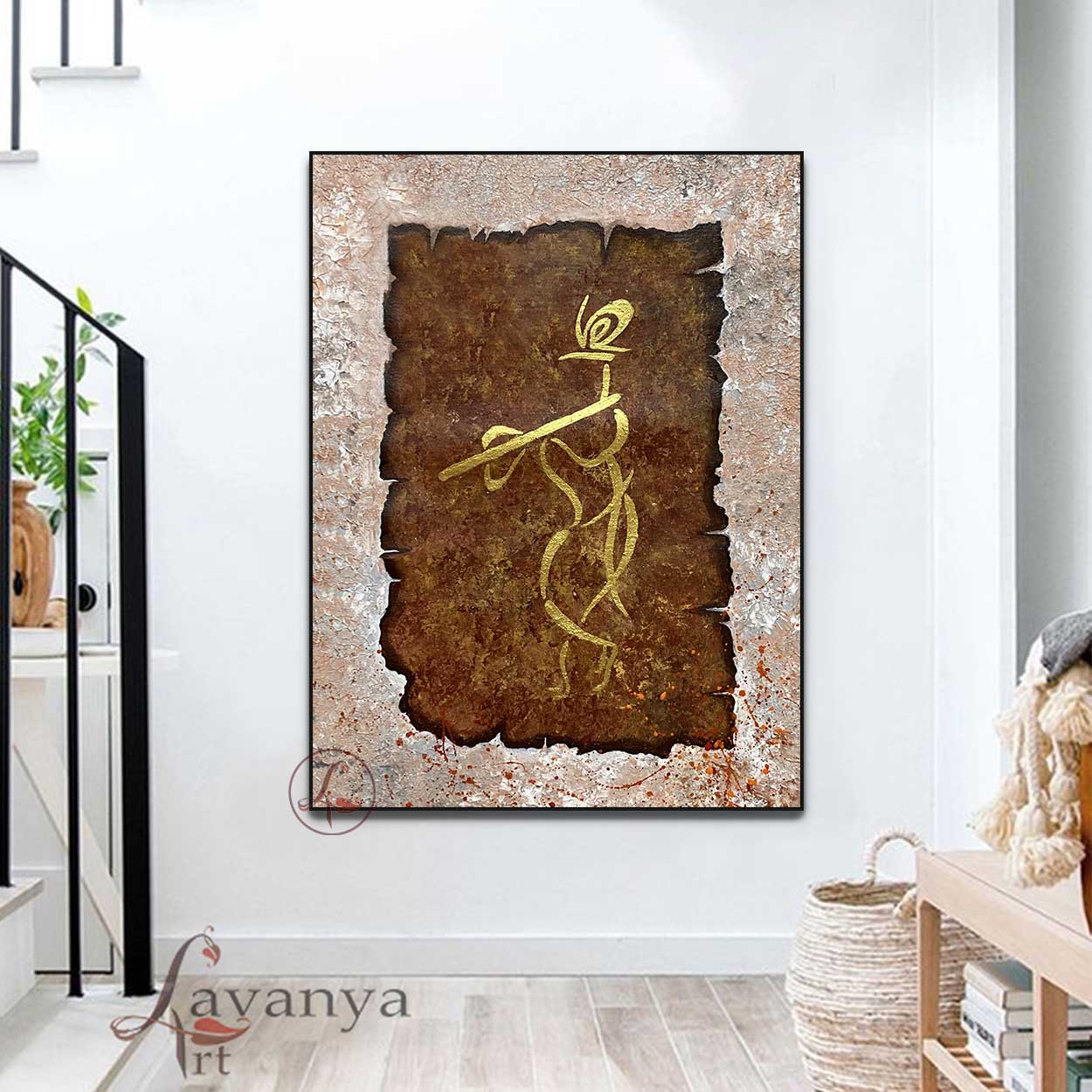 Textured Krishna Painting | Modern Indian Home Decor