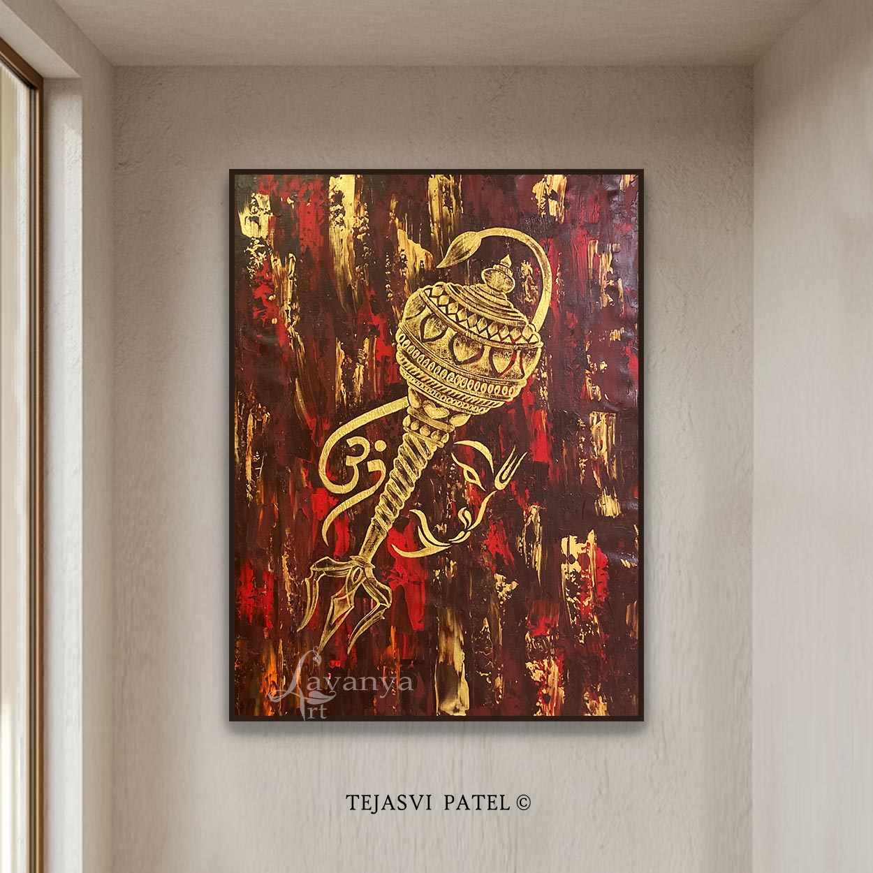 Modern Hanuman Painting | Abstract Indian Spiritual Art