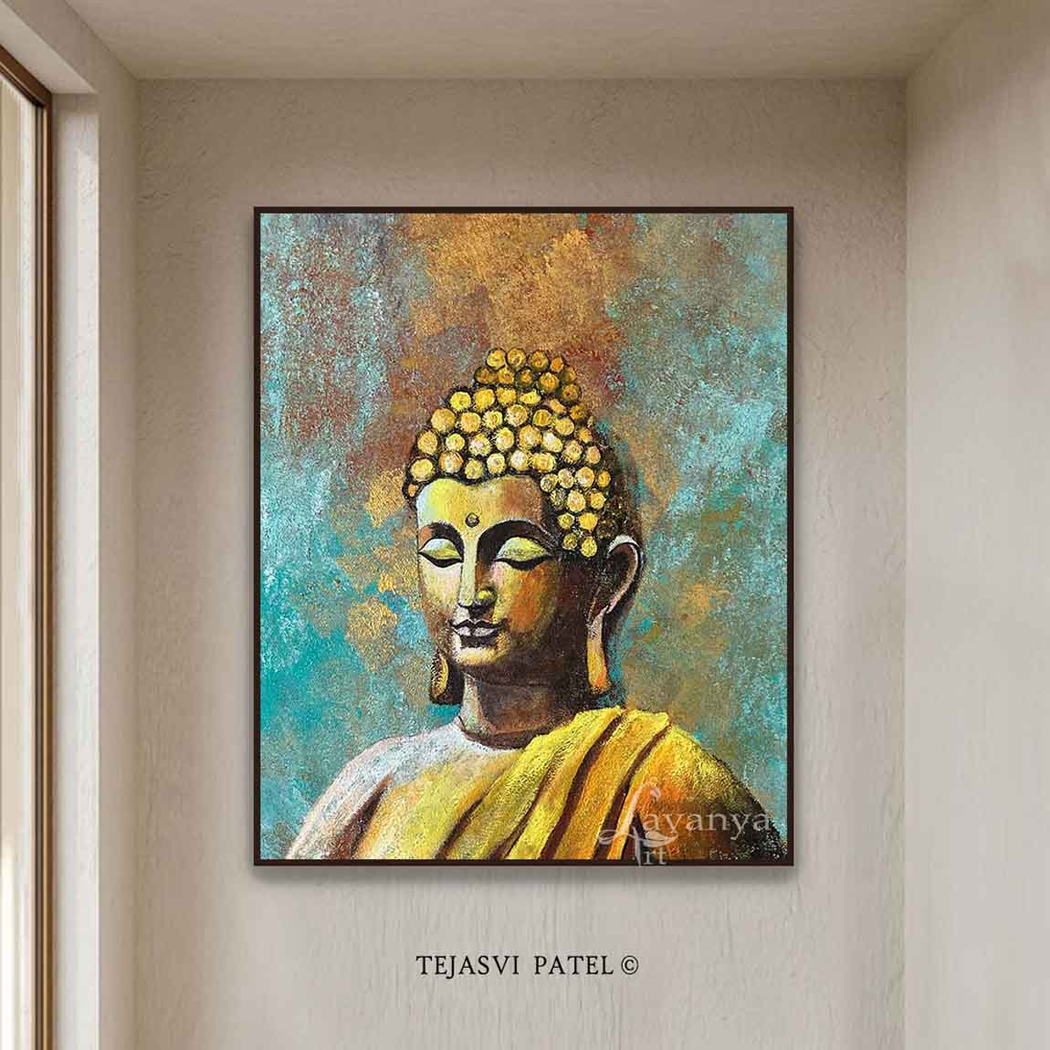 Abstract Buddha Painting | Modern Spiritual Wall Art
