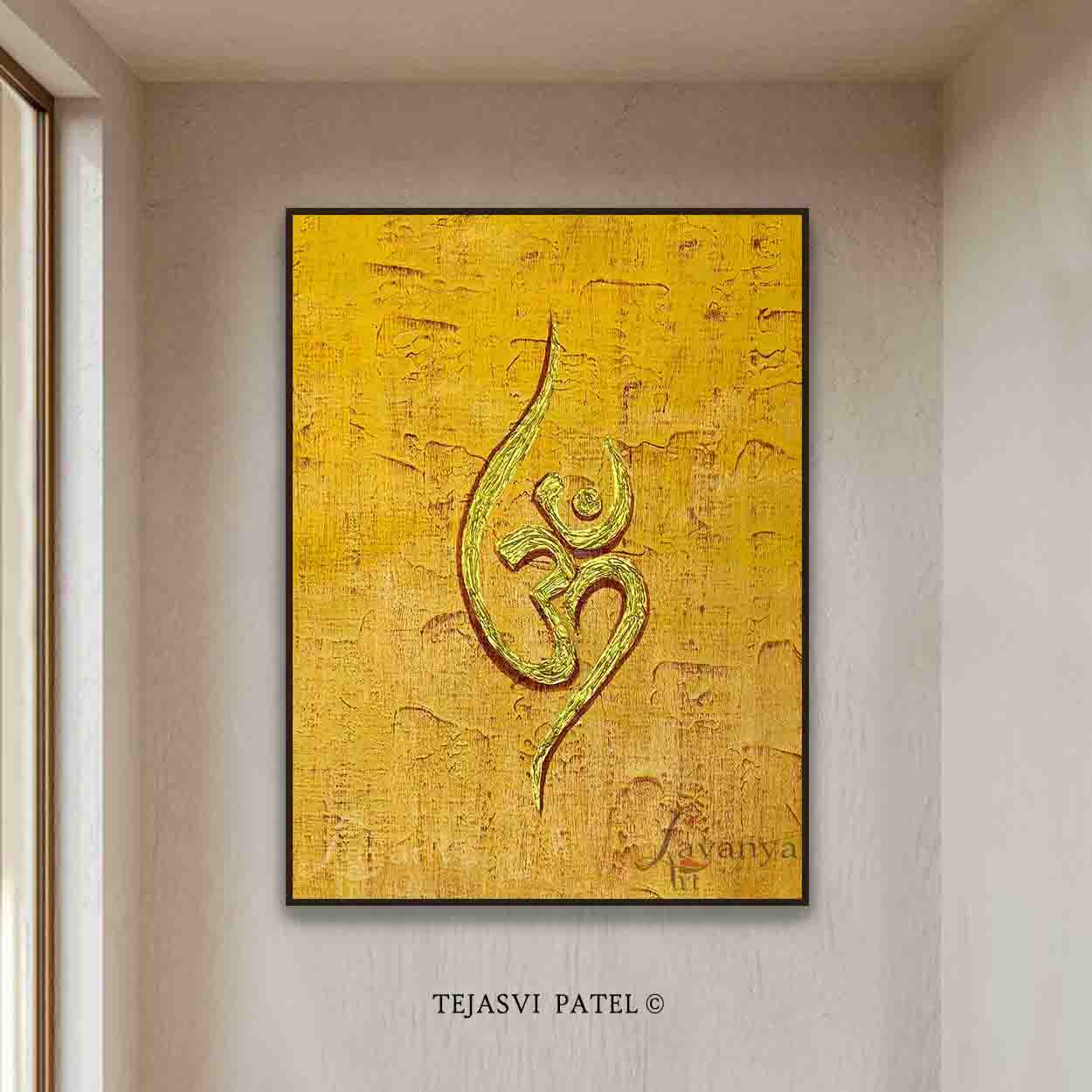 Om Canvas Painting | Modern Indian Spiritual Wall Art