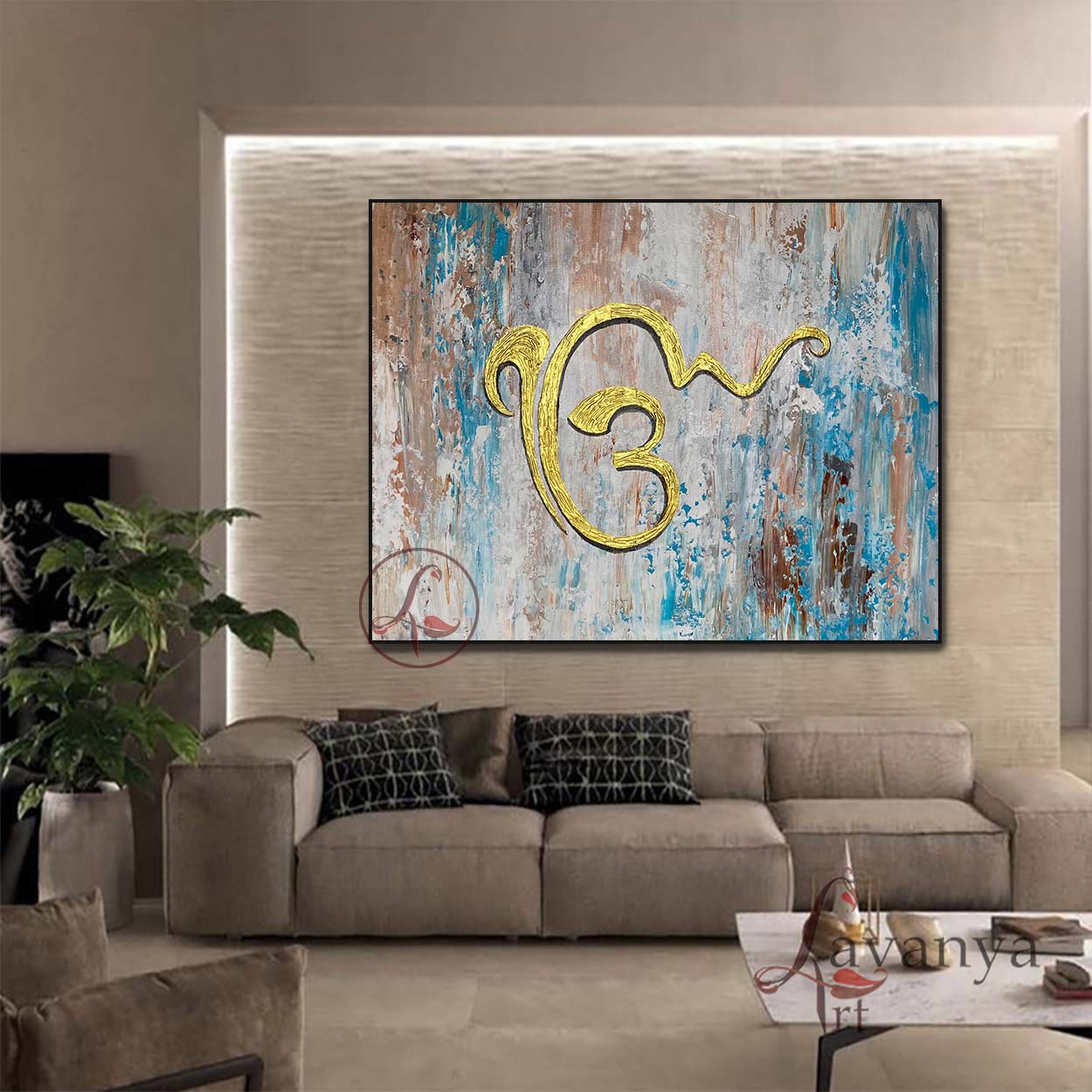 Sikh Spiritual Art | Ek Onkar Abstract Canvas