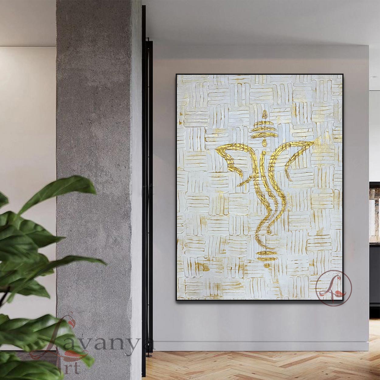 Ganesha Painting | Minimalist Abstract Indian Art